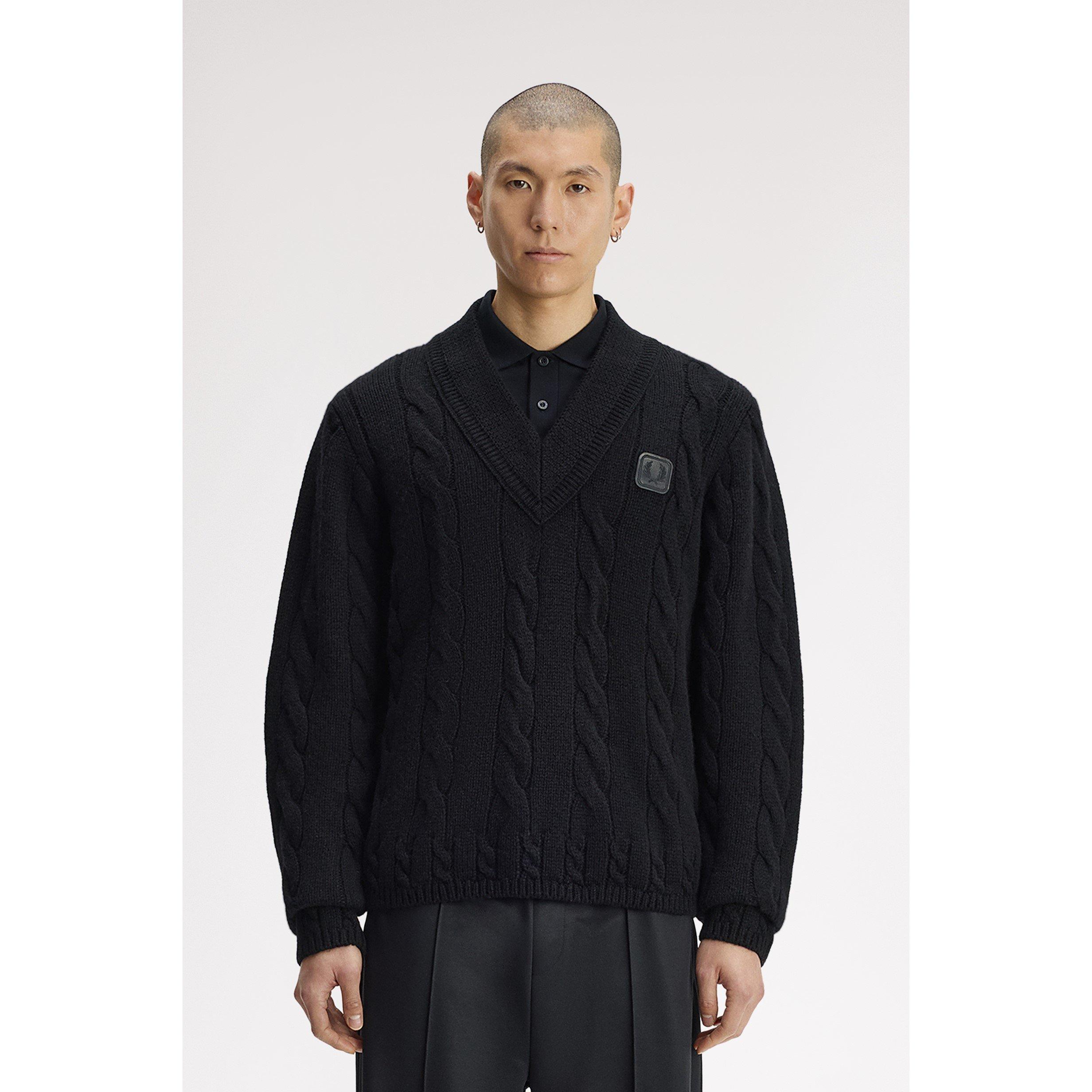 Black 102 - Fred Perry - Fred Cable Jumper Sn64 - 3