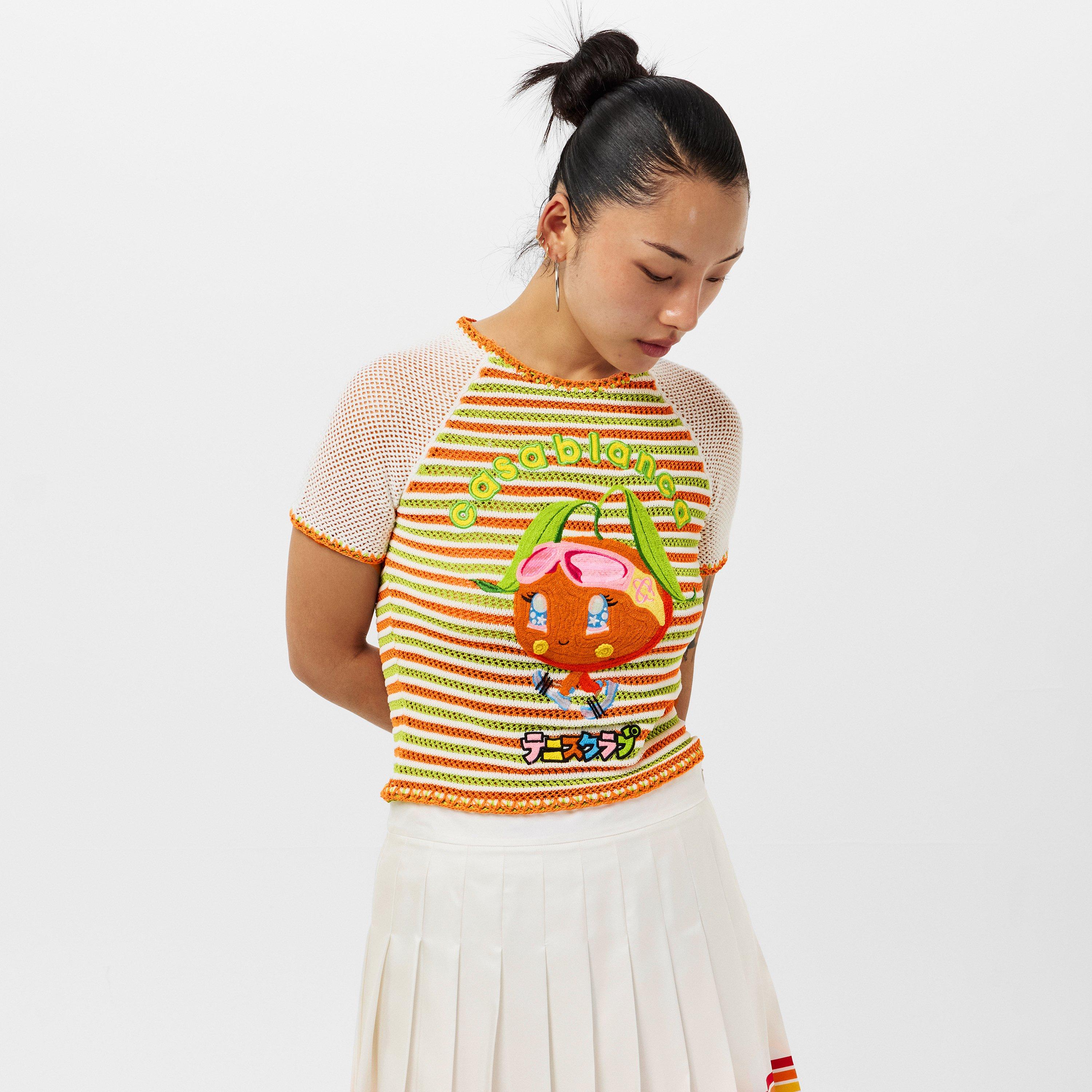 Orange - Casablanca - Women's Casa Rave Crew Neck Jumper - 3