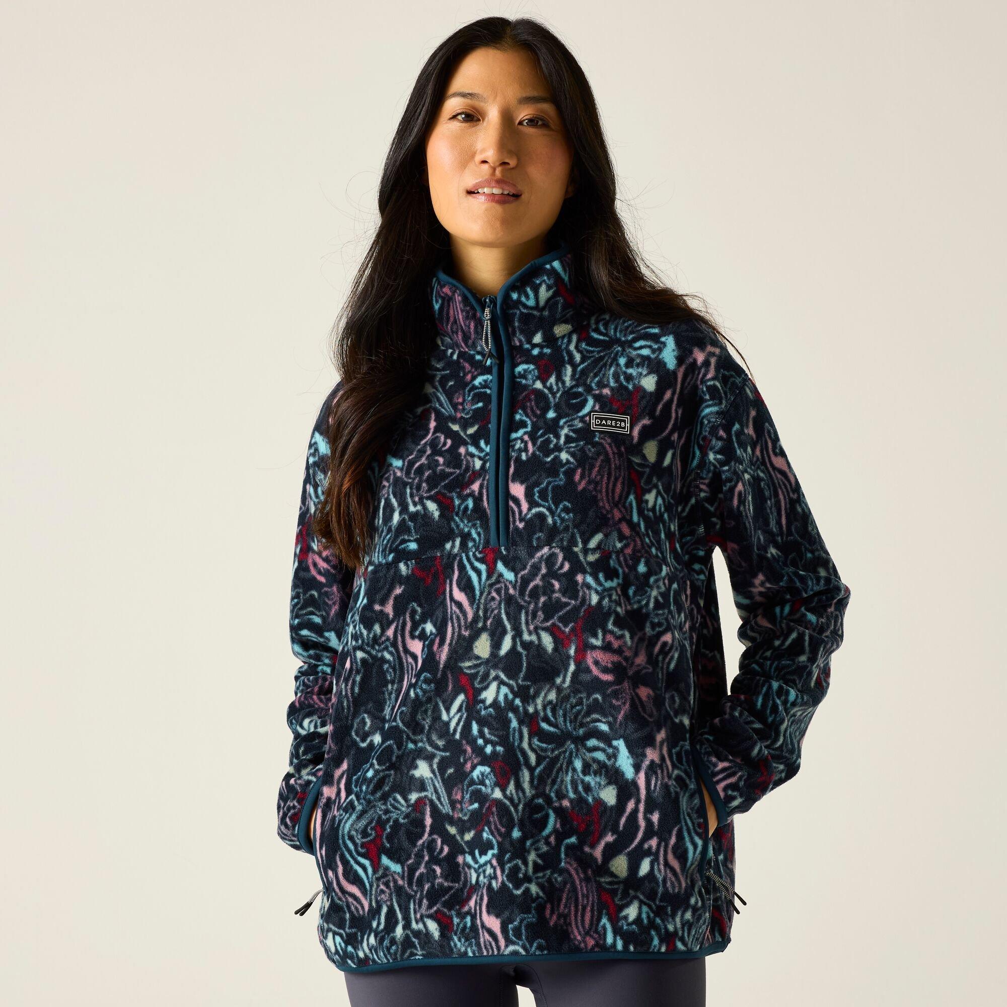 Dare 2b Women's Amble Half Zip Walking Fleece Sweatshirt in Dark Blue | Size: 8 - Image 5