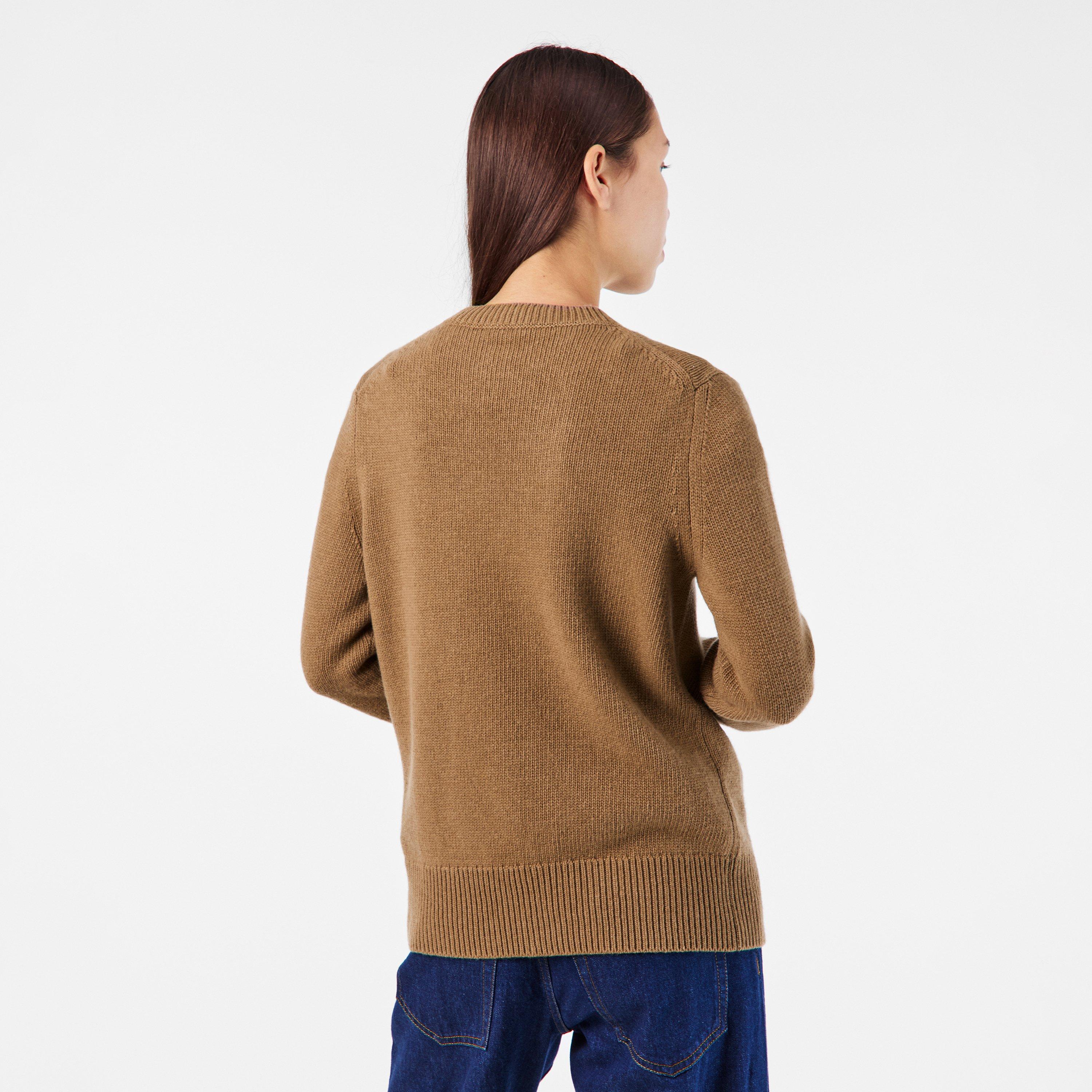 CAMEL - Burberry - Women's Burb Scarlett Crew Neck Jumper - 4