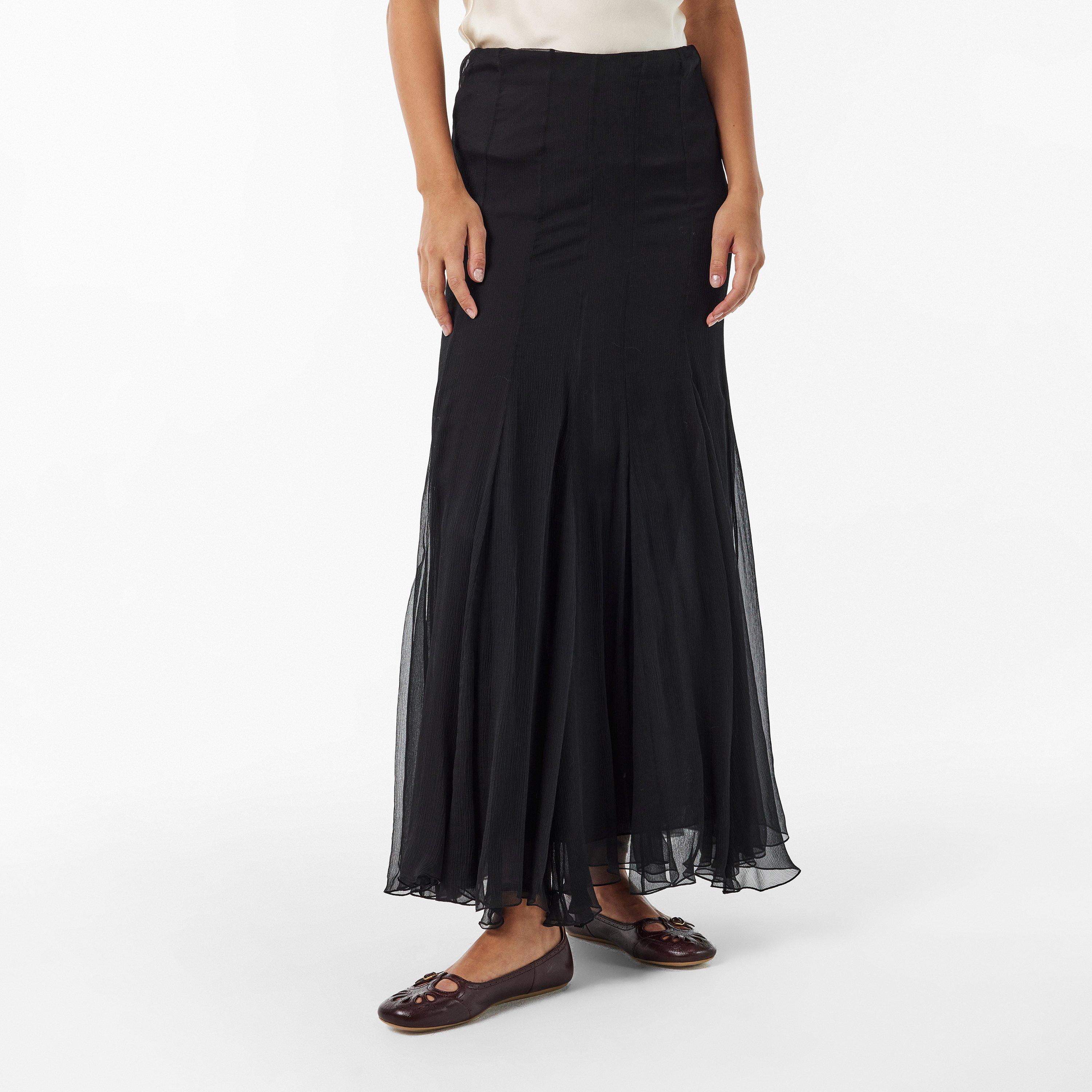 Black - Chloe - Womens Silk Maxi Dress - 3