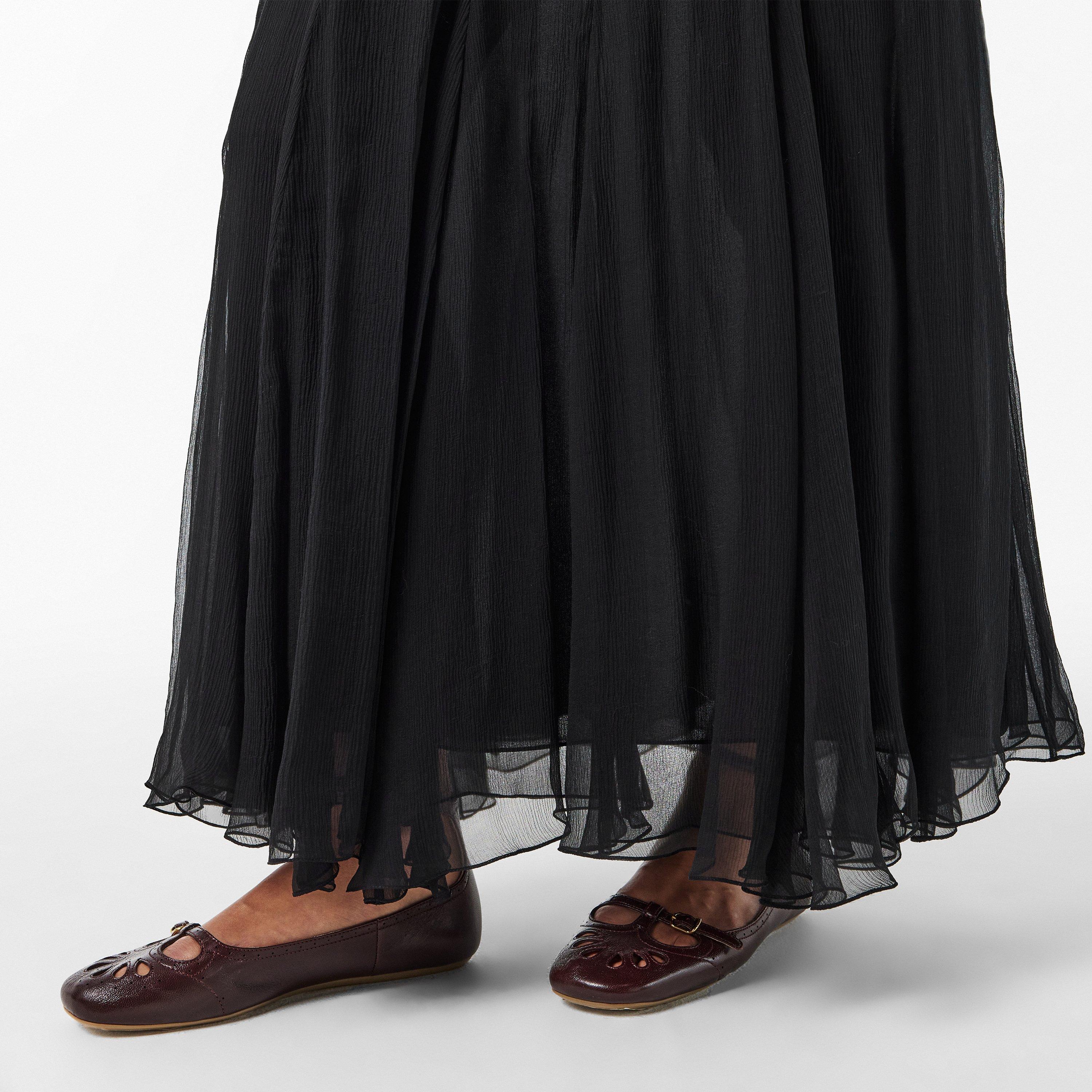 Black - Chloe - Womens Silk Maxi Dress - 5