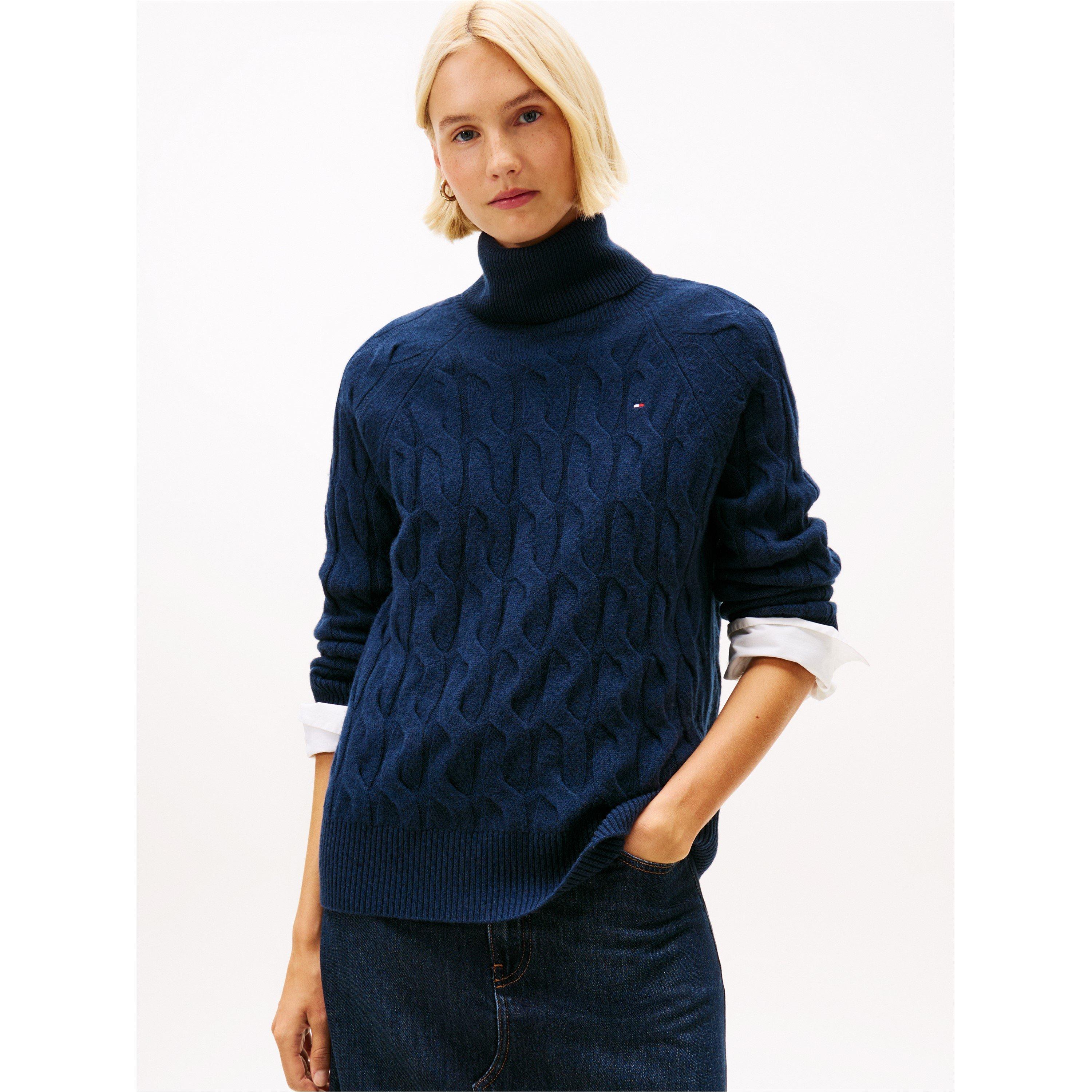 Dark Night Navy - Tommy Hilfiger - Women's Crew Neck Jumper - 2