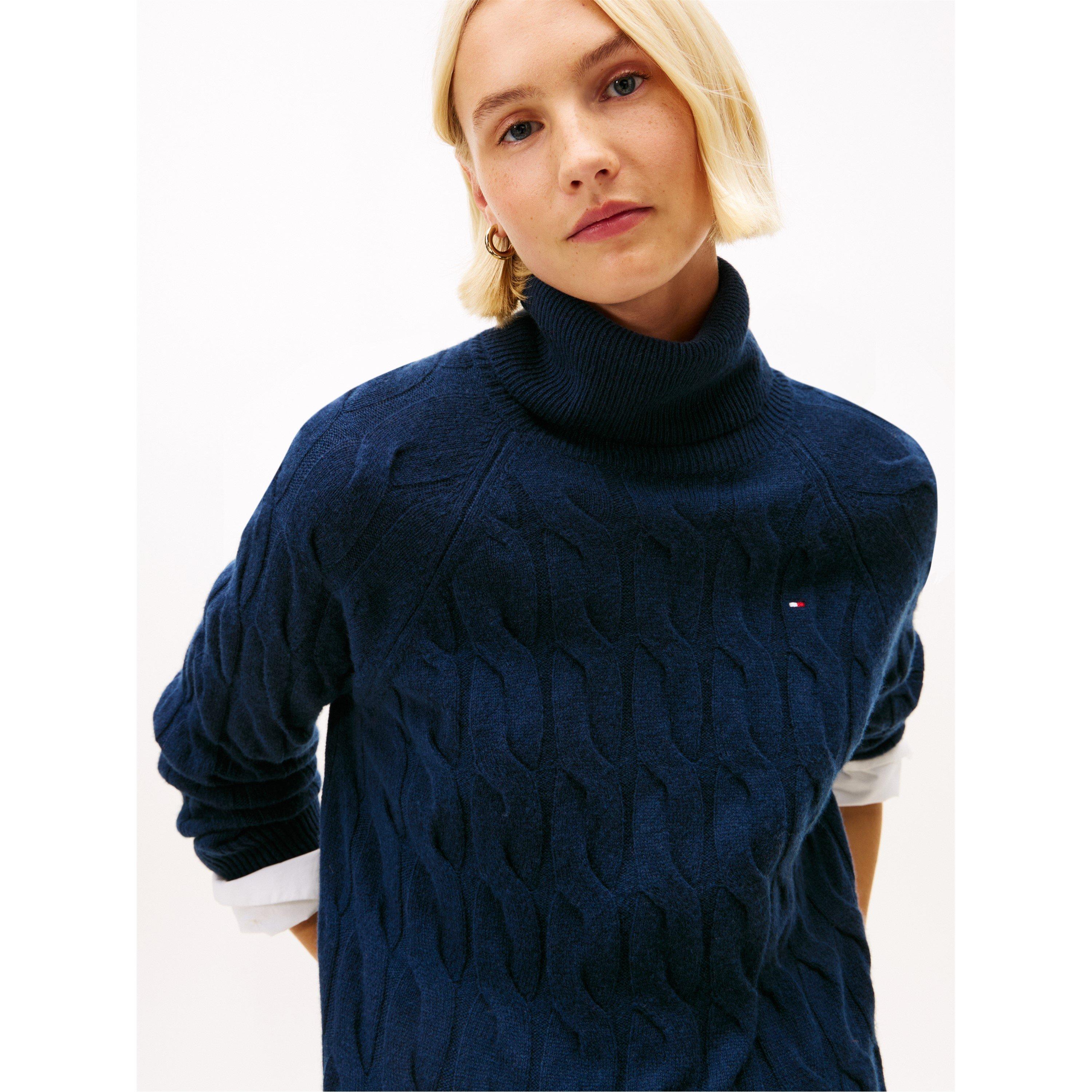 Dark Night Navy - Tommy Hilfiger - Women's Crew Neck Jumper - 5