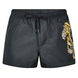 Versace Icon Barocco Print Swim Shorts