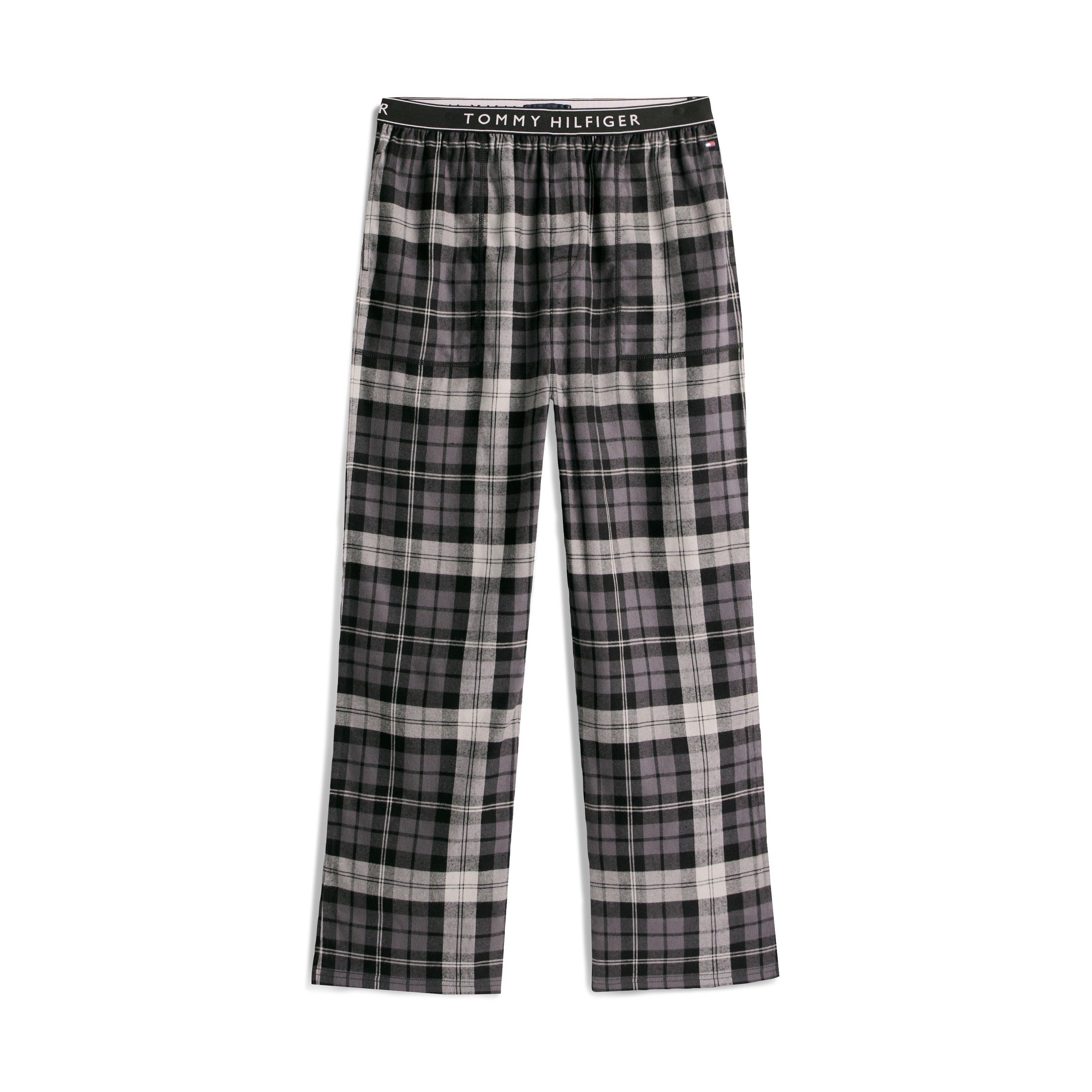 Tommy Hilfiger Men's Essential Flannel Pyjama Trousers - Black Tartan - XL