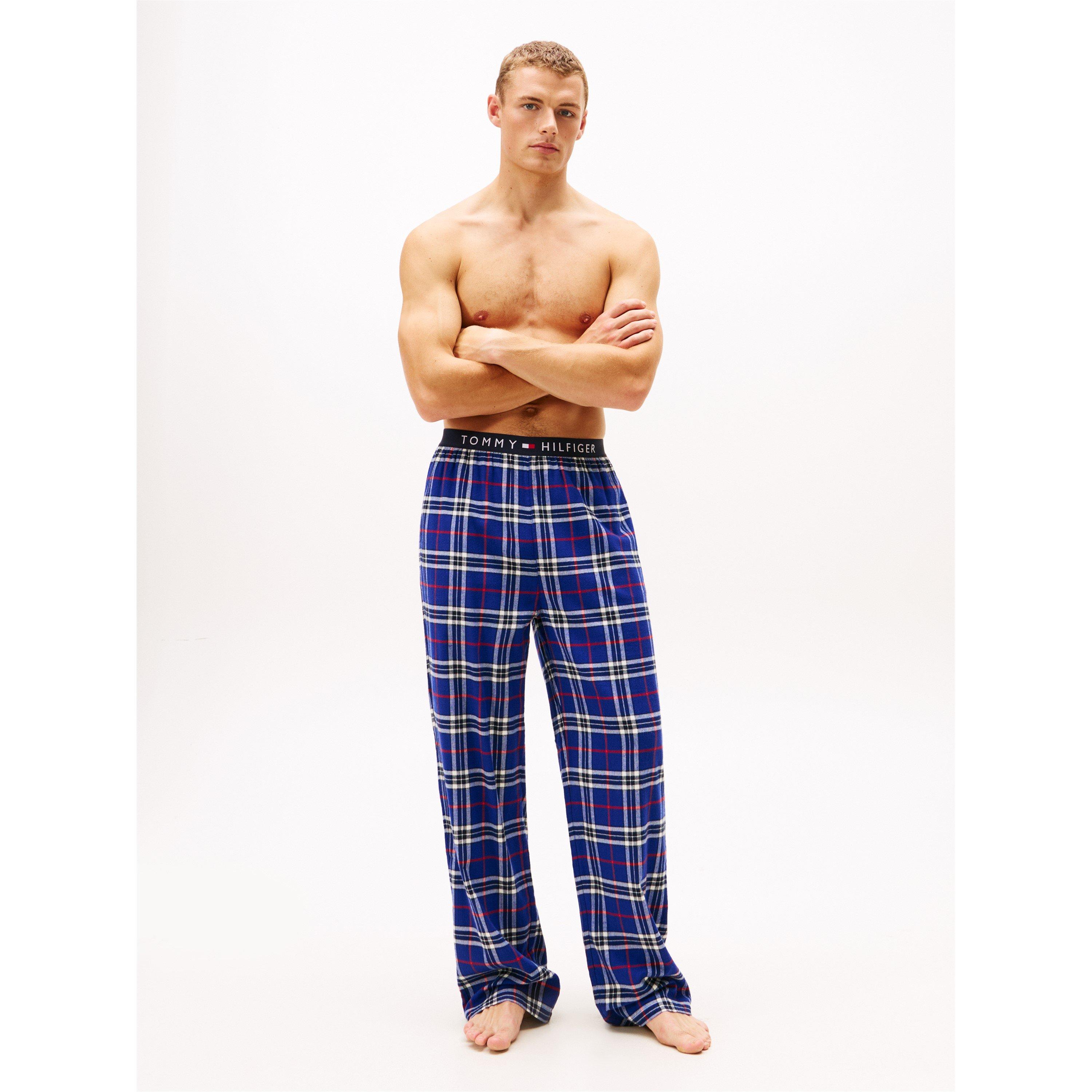 Blue Tartan - Tommy Hilfiger - Men's Essential Flannel Pyjama Trousers - 3