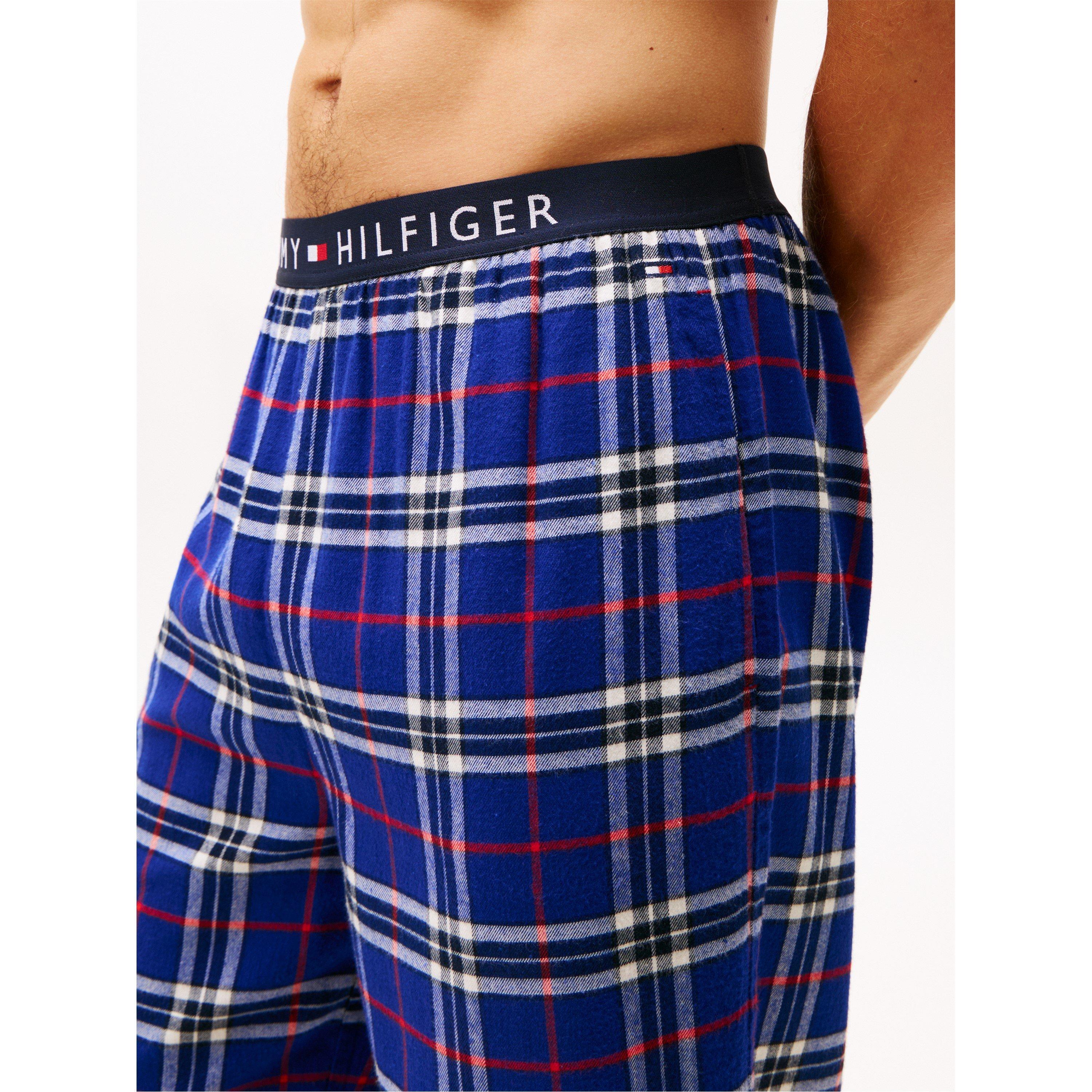 Blue Tartan - Tommy Hilfiger - Men's Essential Flannel Pyjama Trousers - 5
