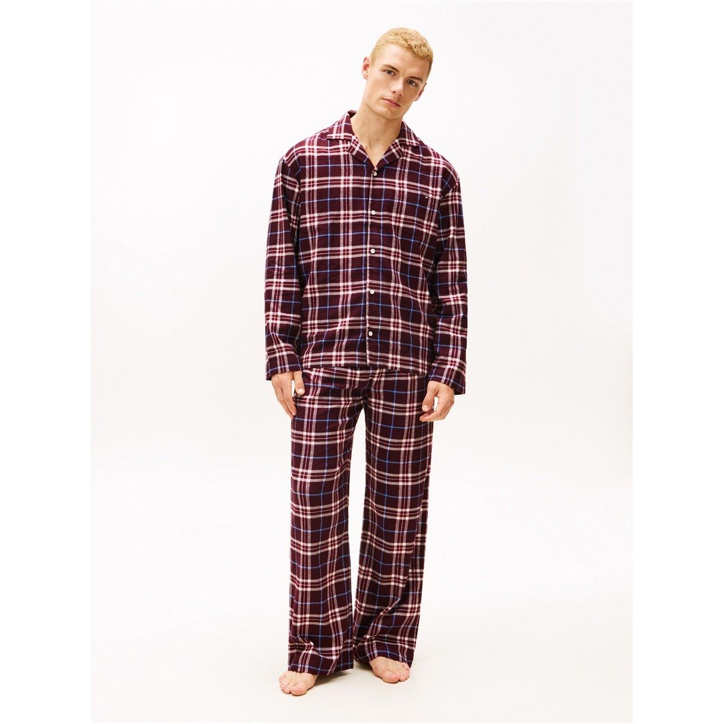 Tommy Hilfiger Tartan Pyjama Set - Tartan Burgundy - XL