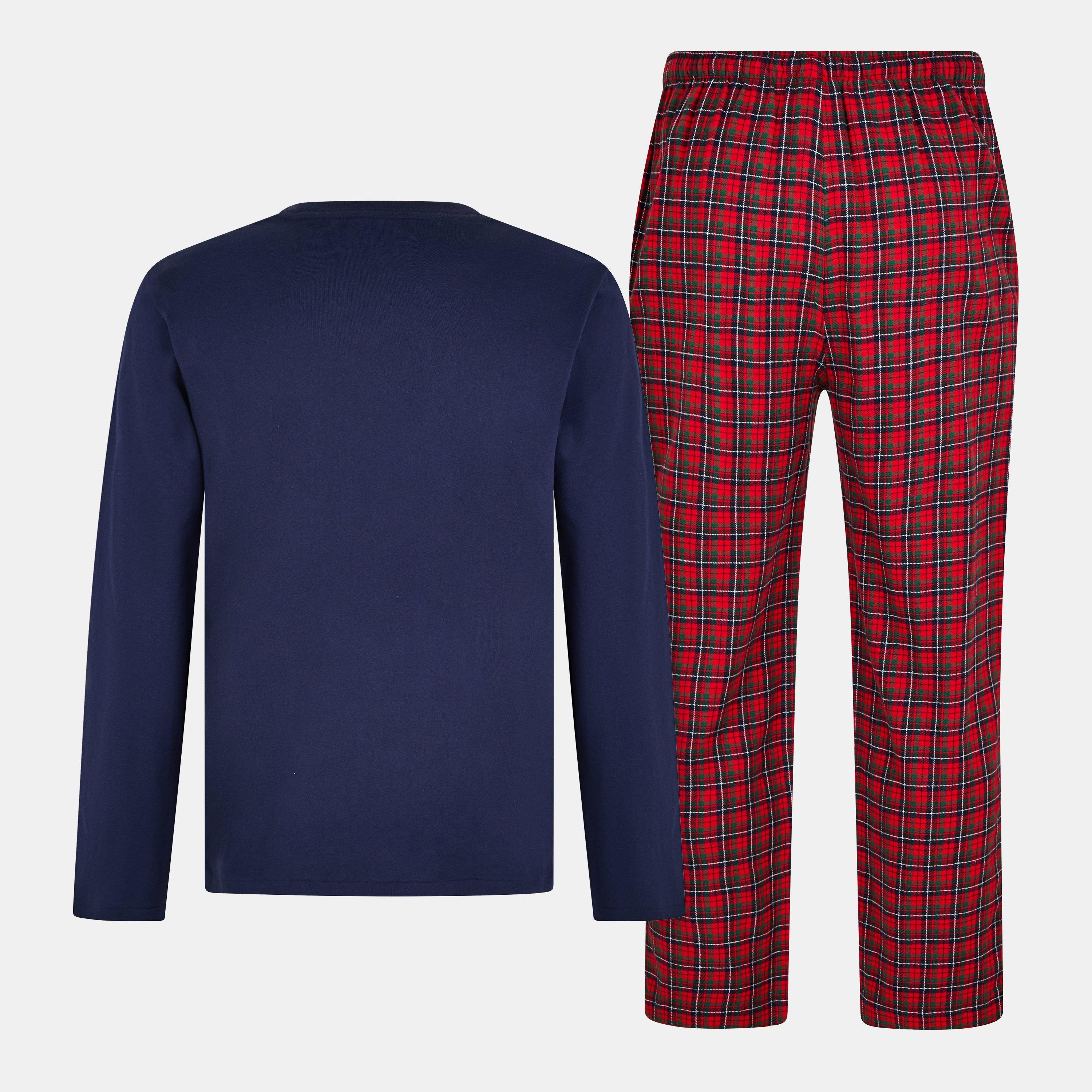 Nvy/Red Plaid - Polo Ralph Lauren - Men's Long Sleeve Pyjama Set - 2