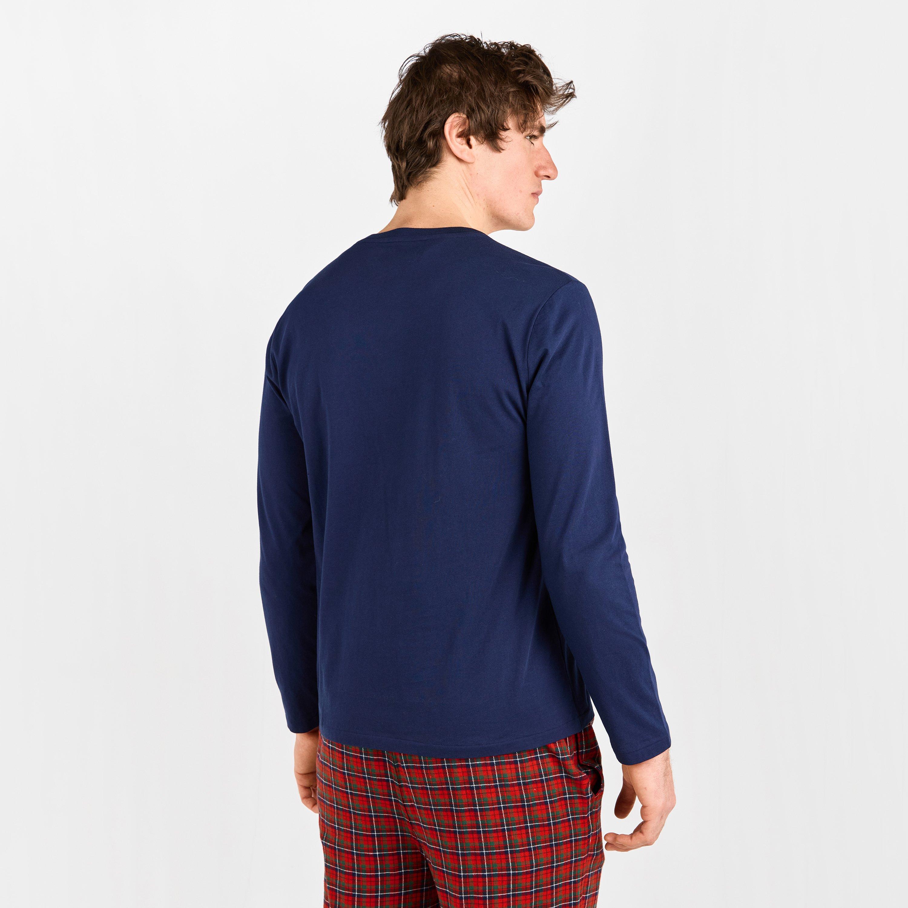 Nvy/Red Plaid - Polo Ralph Lauren - Men's Long Sleeve Pyjama Set - 4