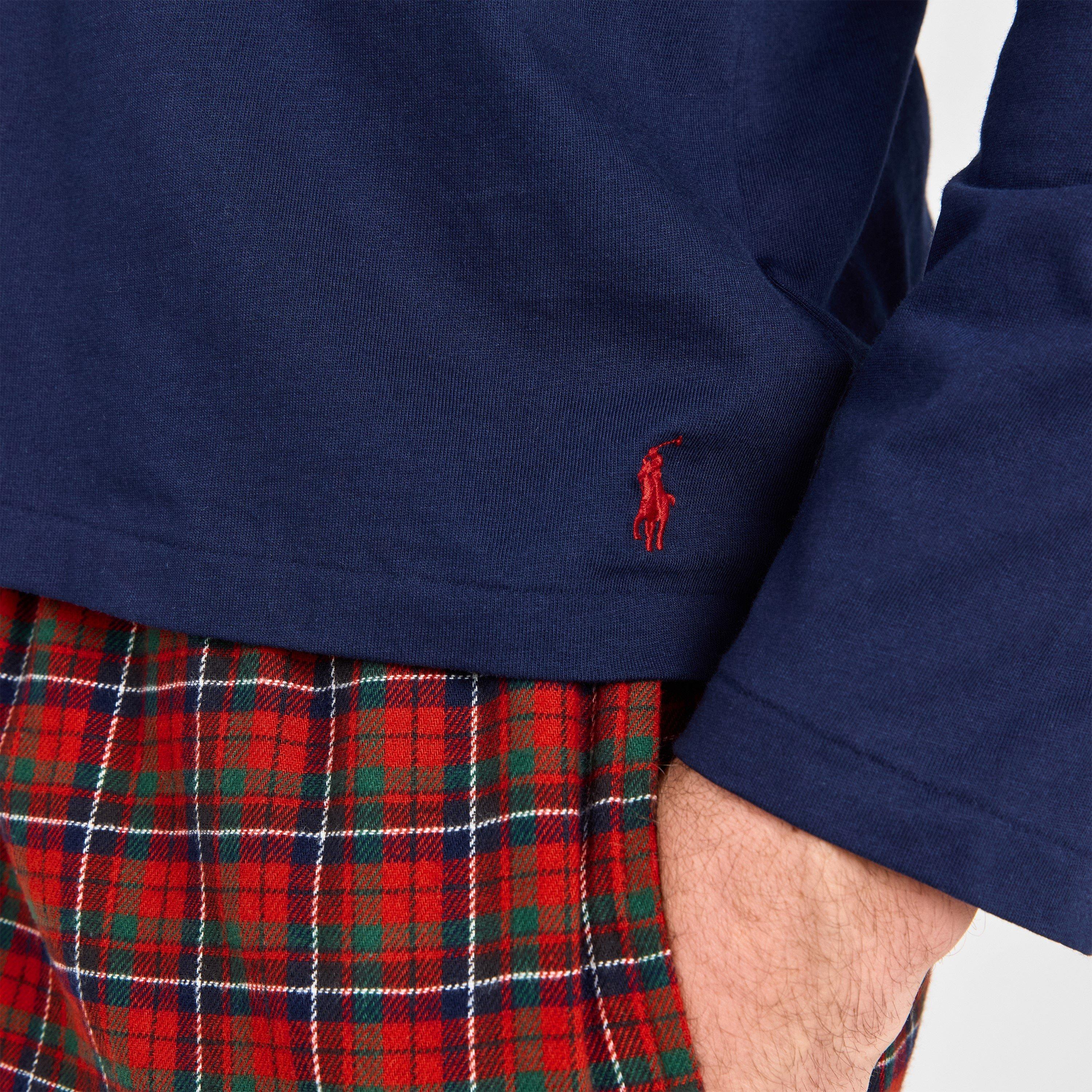 Nvy/Red Plaid - Polo Ralph Lauren - Men's Long Sleeve Pyjama Set - 5