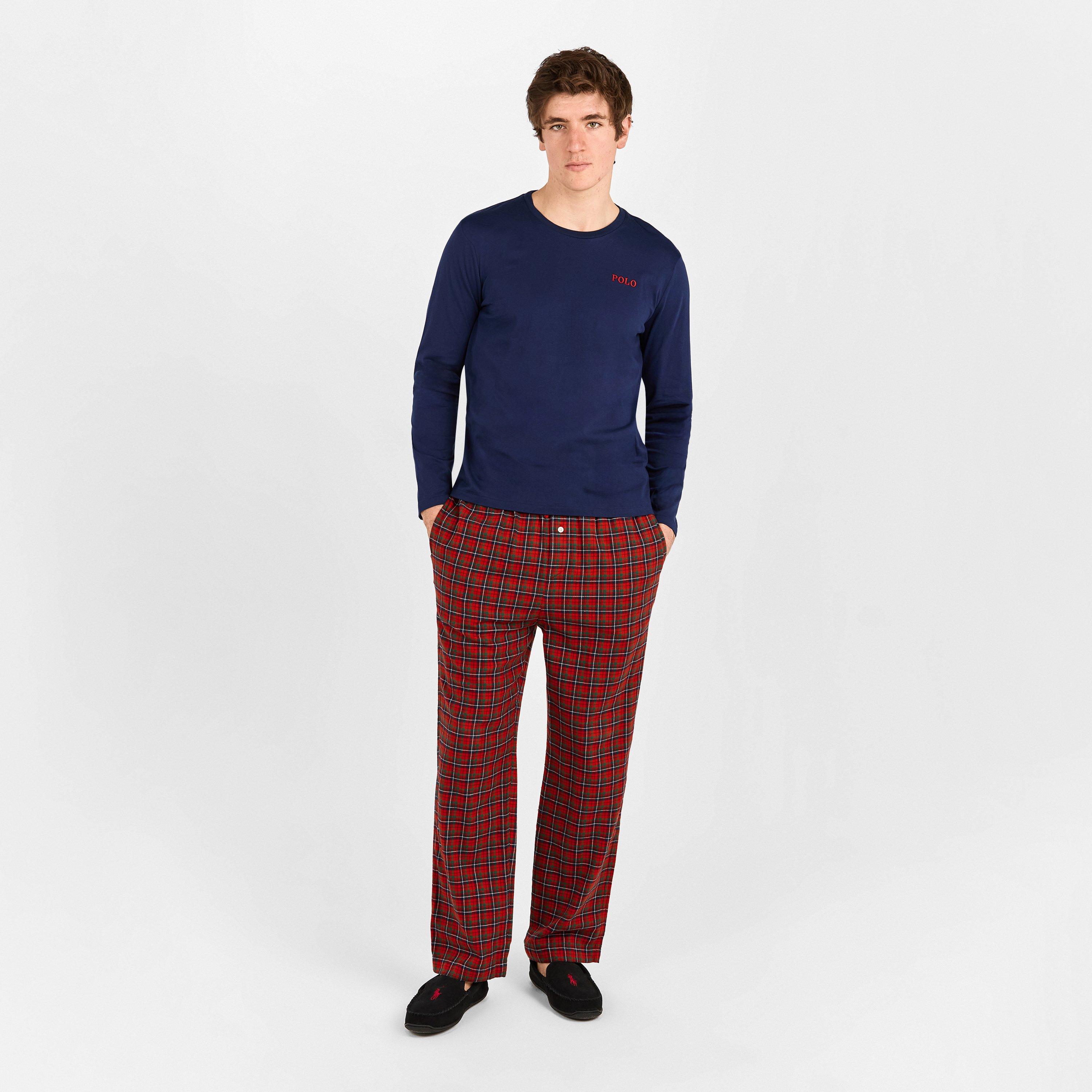 Nvy/Red Plaid - Polo Ralph Lauren - Men's Long Sleeve Pyjama Set - 6