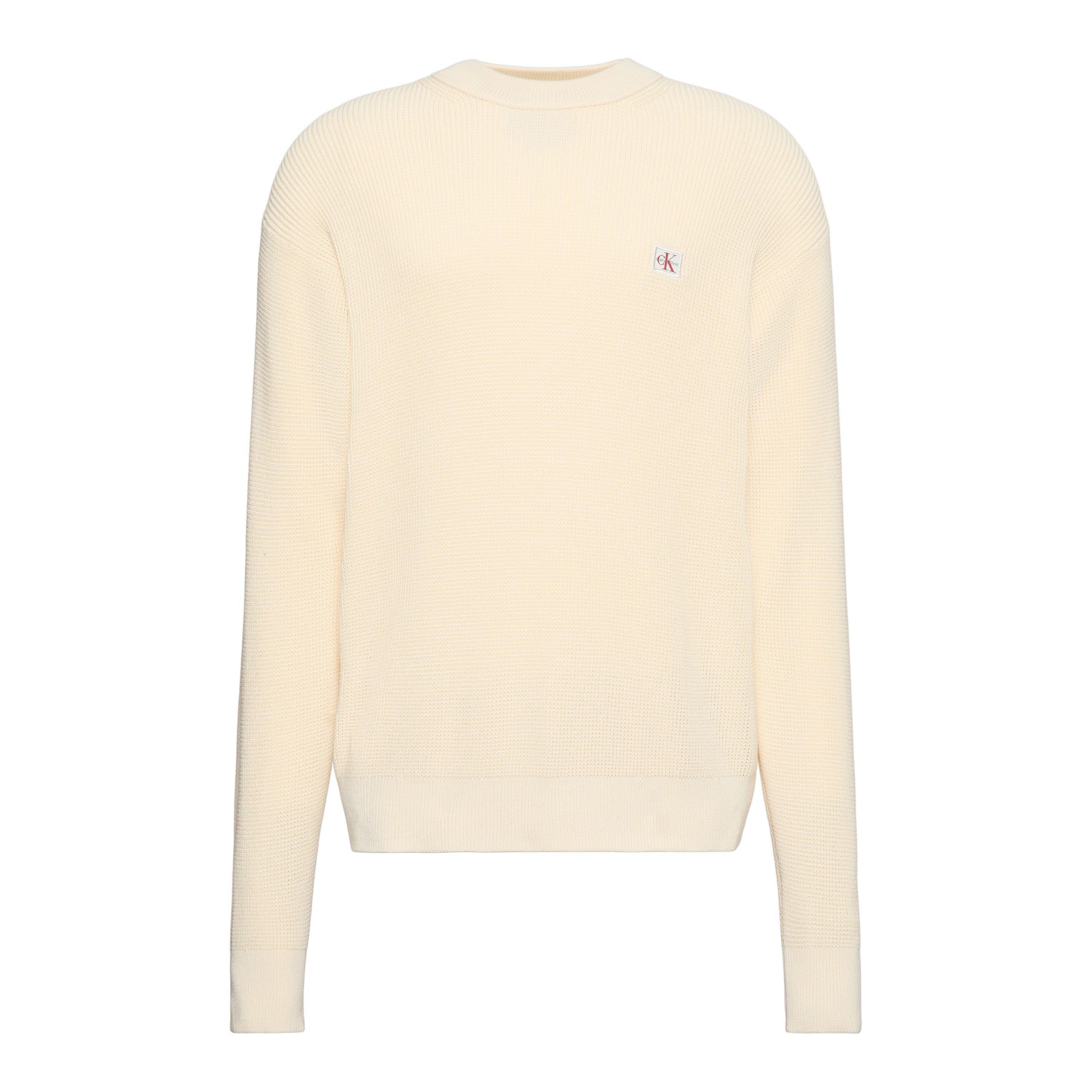 Calvin Klein Jeans Men's Ckj Waffle Crew Neck Jumper - Calico - M