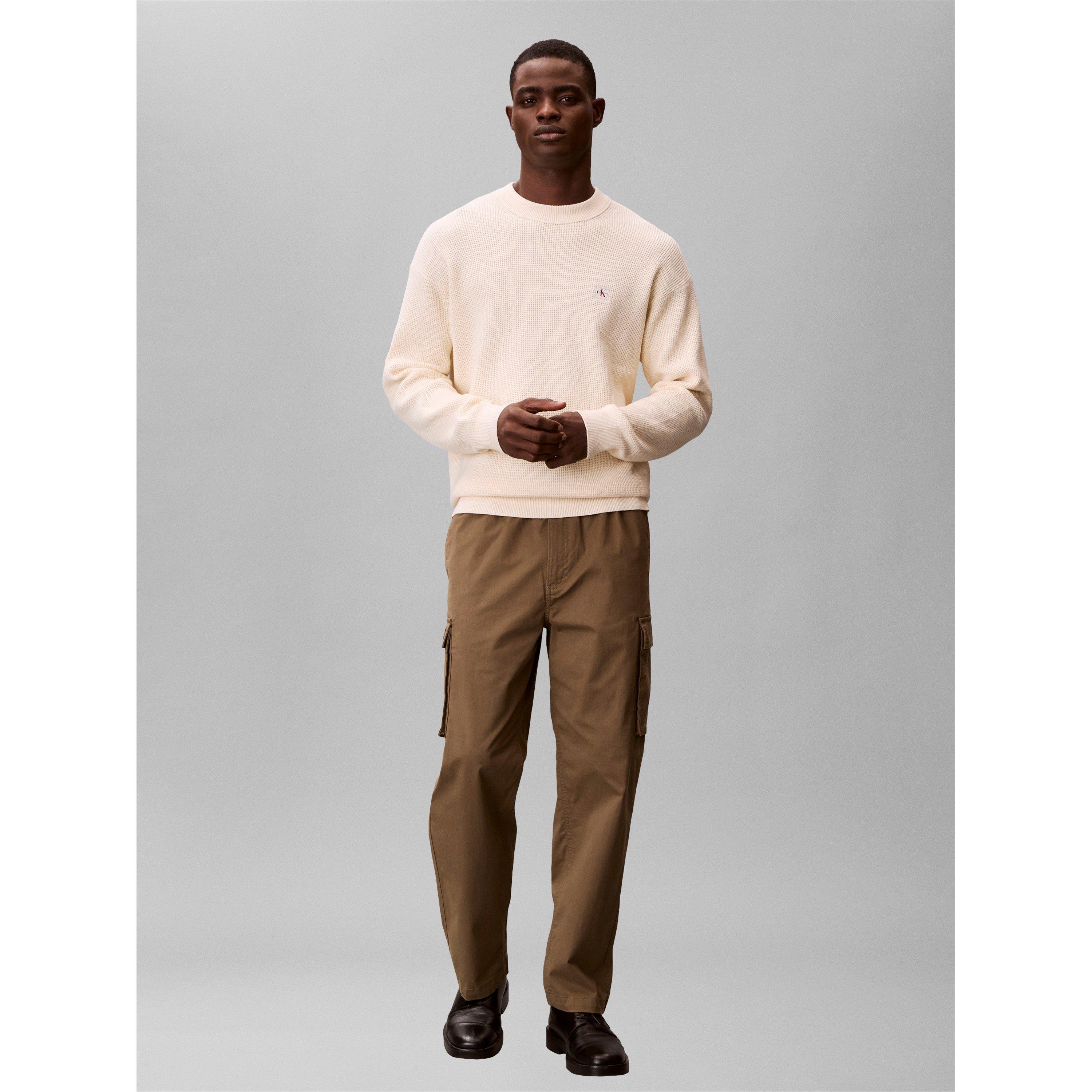 Calico - Calvin Klein Jeans - Men's CKJ Waffle Crew Neck Jumper - 2