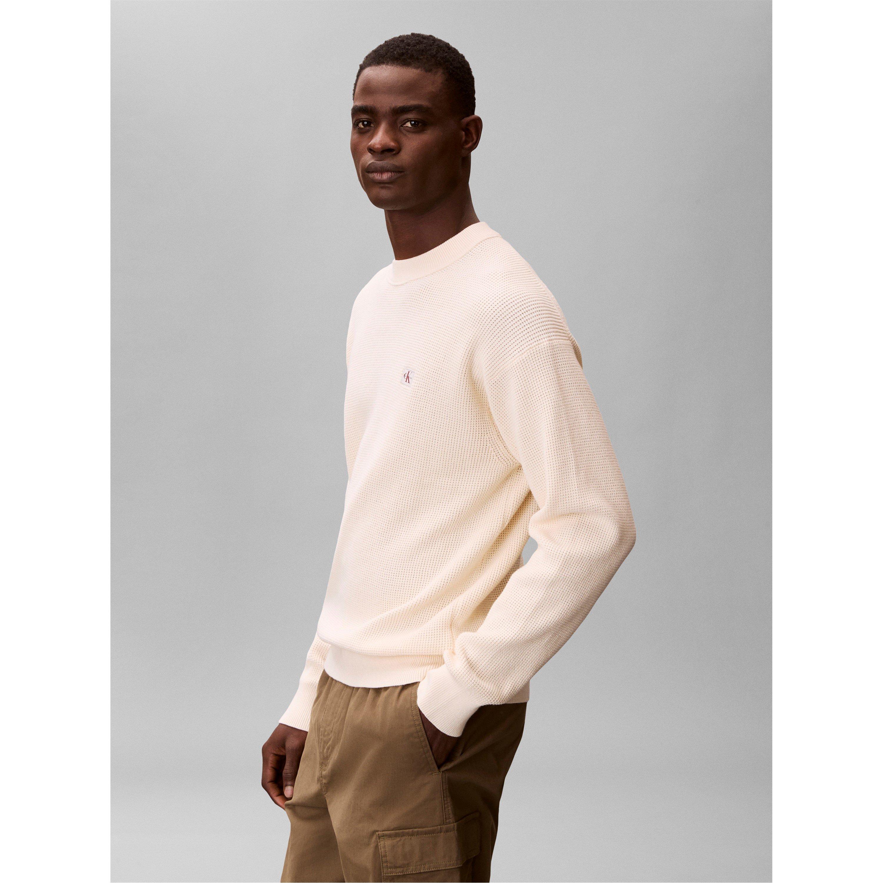 Calico - Calvin Klein Jeans - Men's CKJ Waffle Crew Neck Jumper - 3