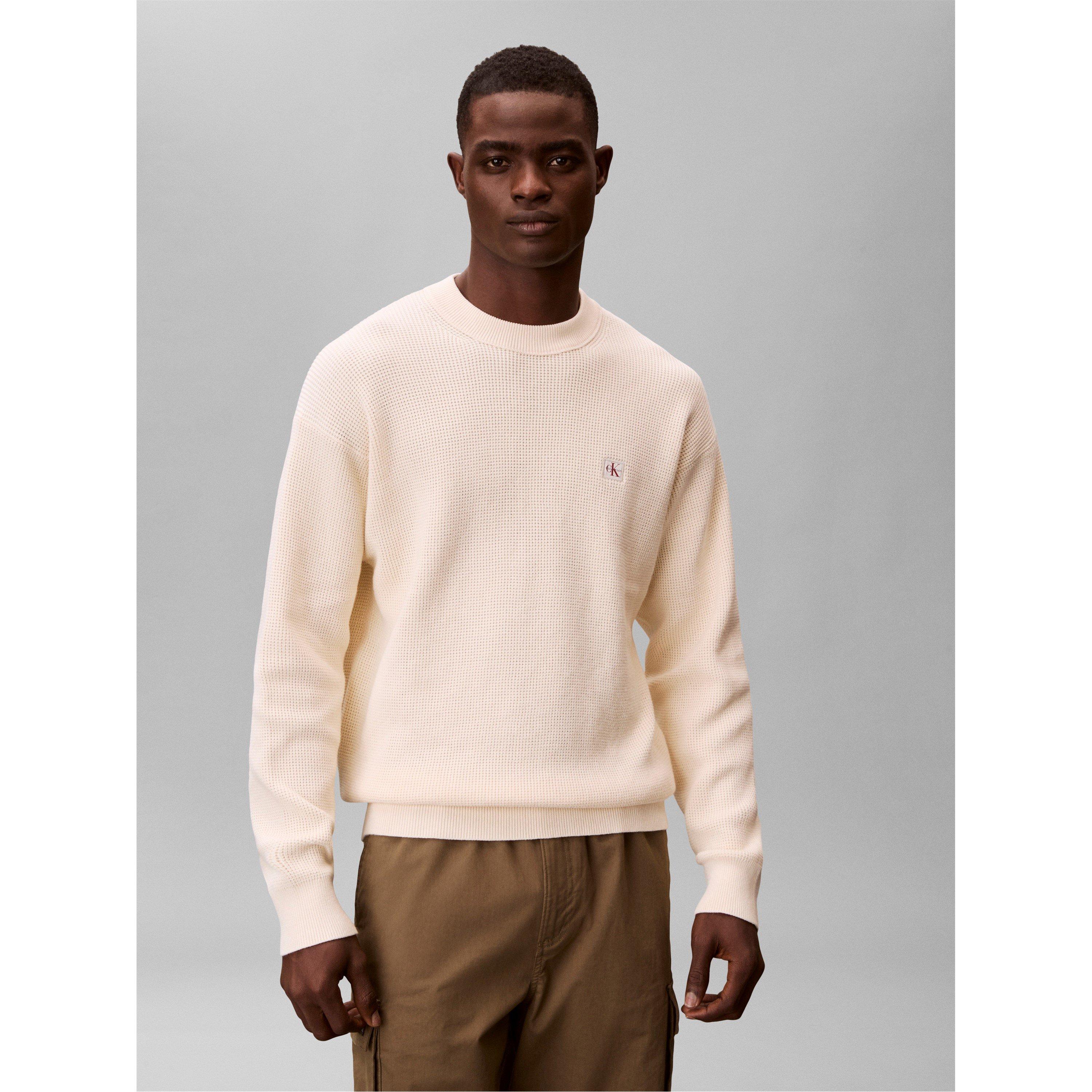 Calico - Calvin Klein Jeans - Men's CKJ Waffle Crew Neck Jumper - 4