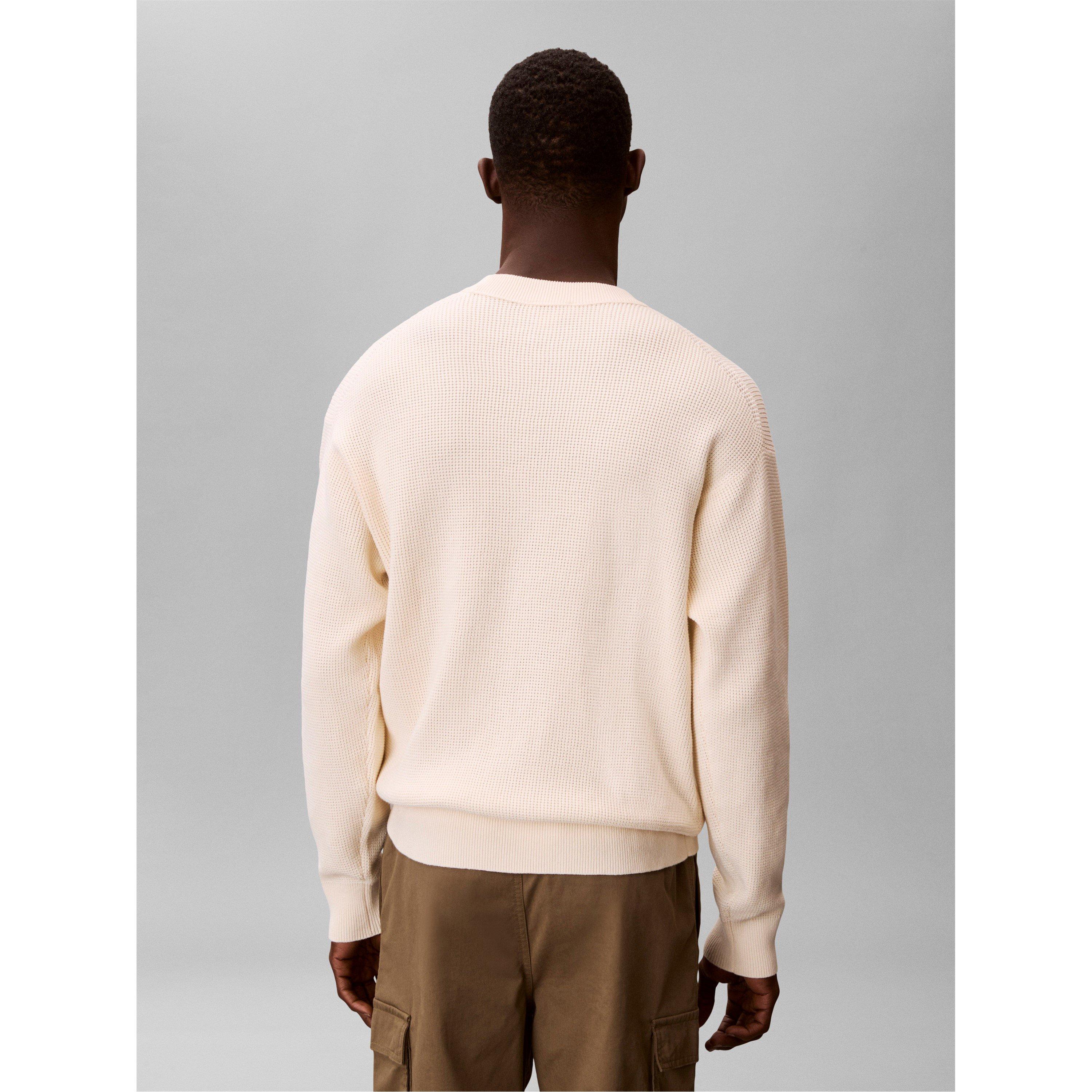 Calico - Calvin Klein Jeans - Men's CKJ Waffle Crew Neck Jumper - 5