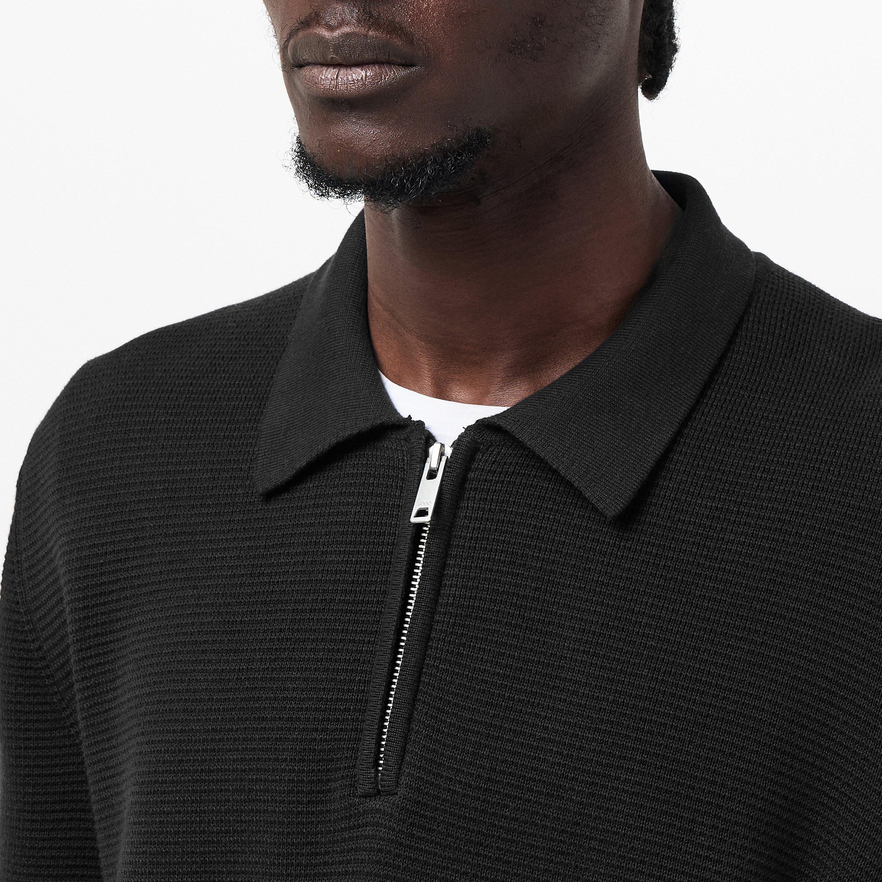 Black 001 - Hugo - Men's San Pauley Crew Neck Jumper - 5