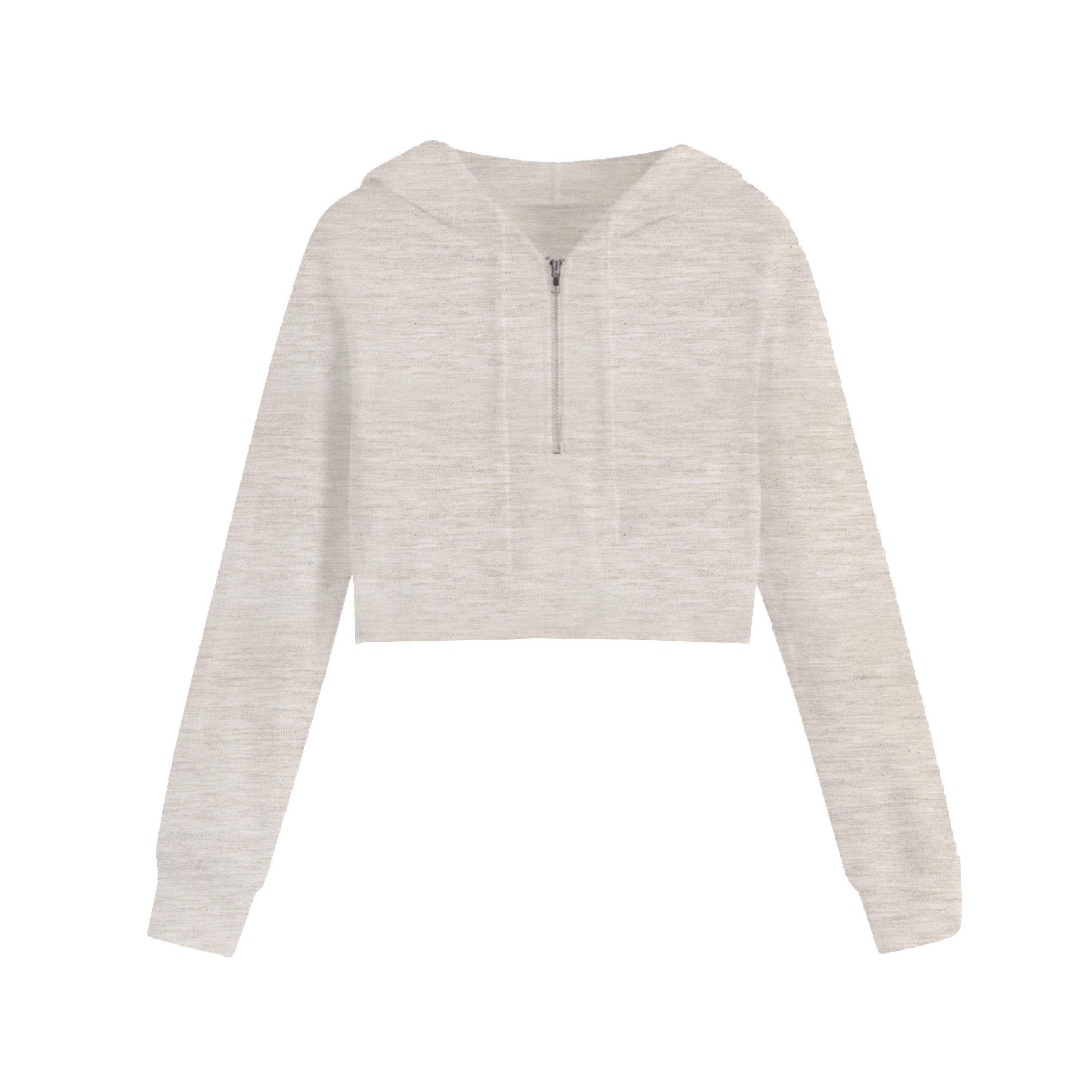 Sand - Miso - Women's Cropped Hoodie - 1
