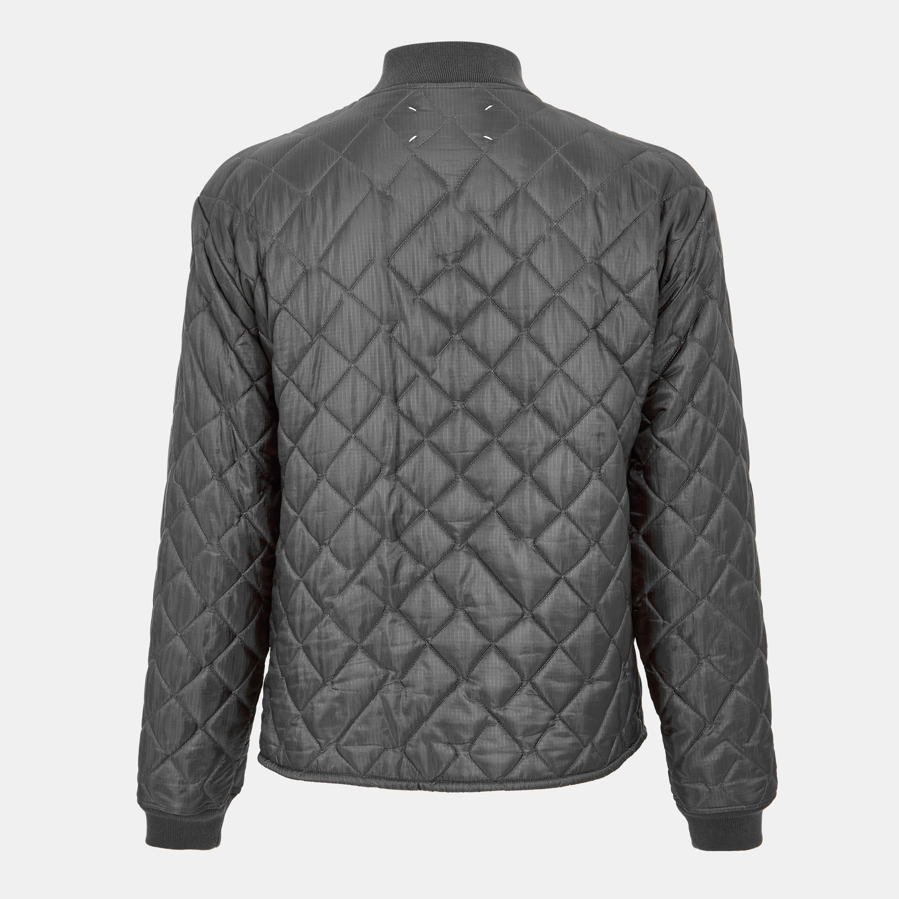 Anthracite - Maison Margiela - Men's Reversible Ribbed Collar and Cuffs Bomber Jacket - 2