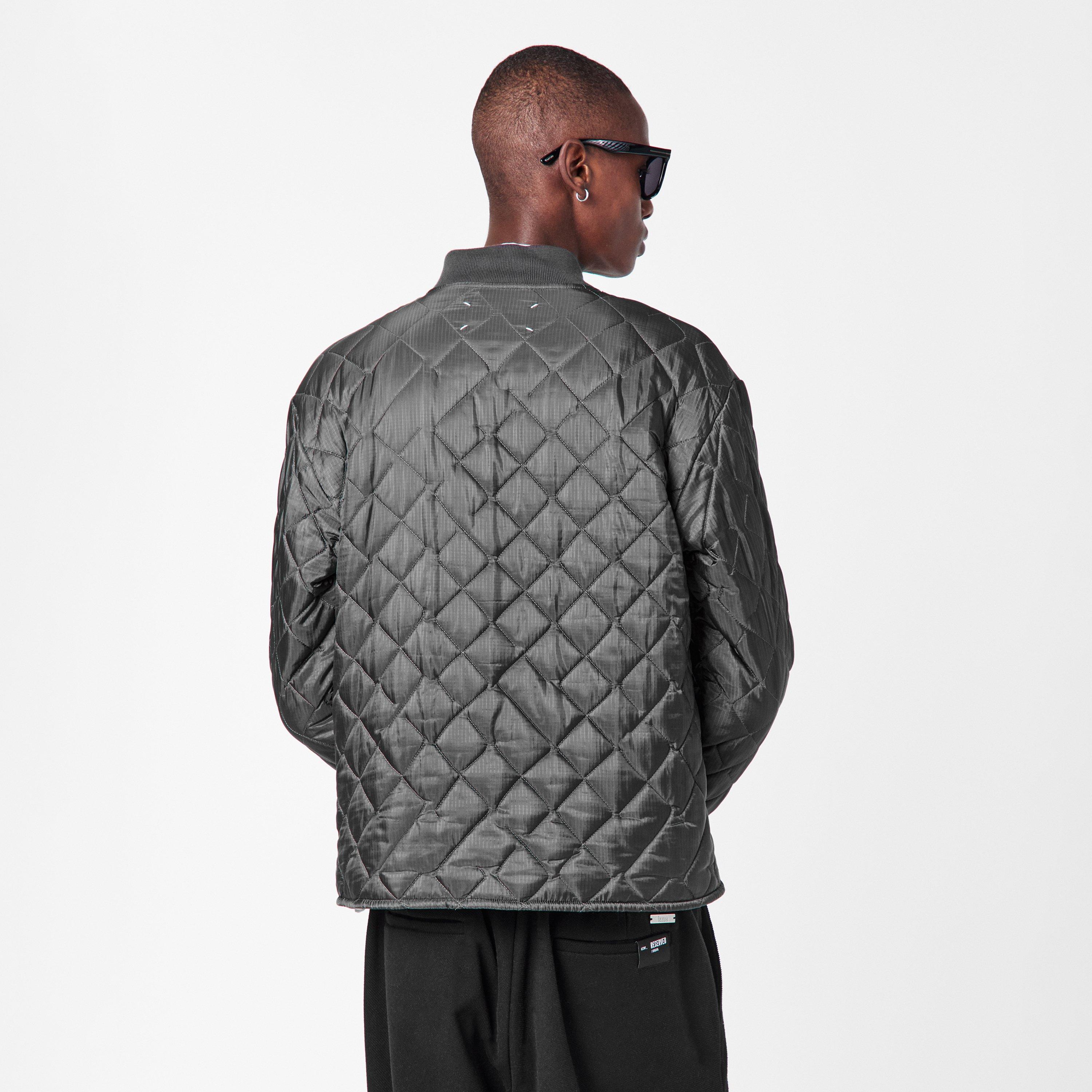 Anthracite - Maison Margiela - Men's Reversible Ribbed Collar and Cuffs Bomber Jacket - 4