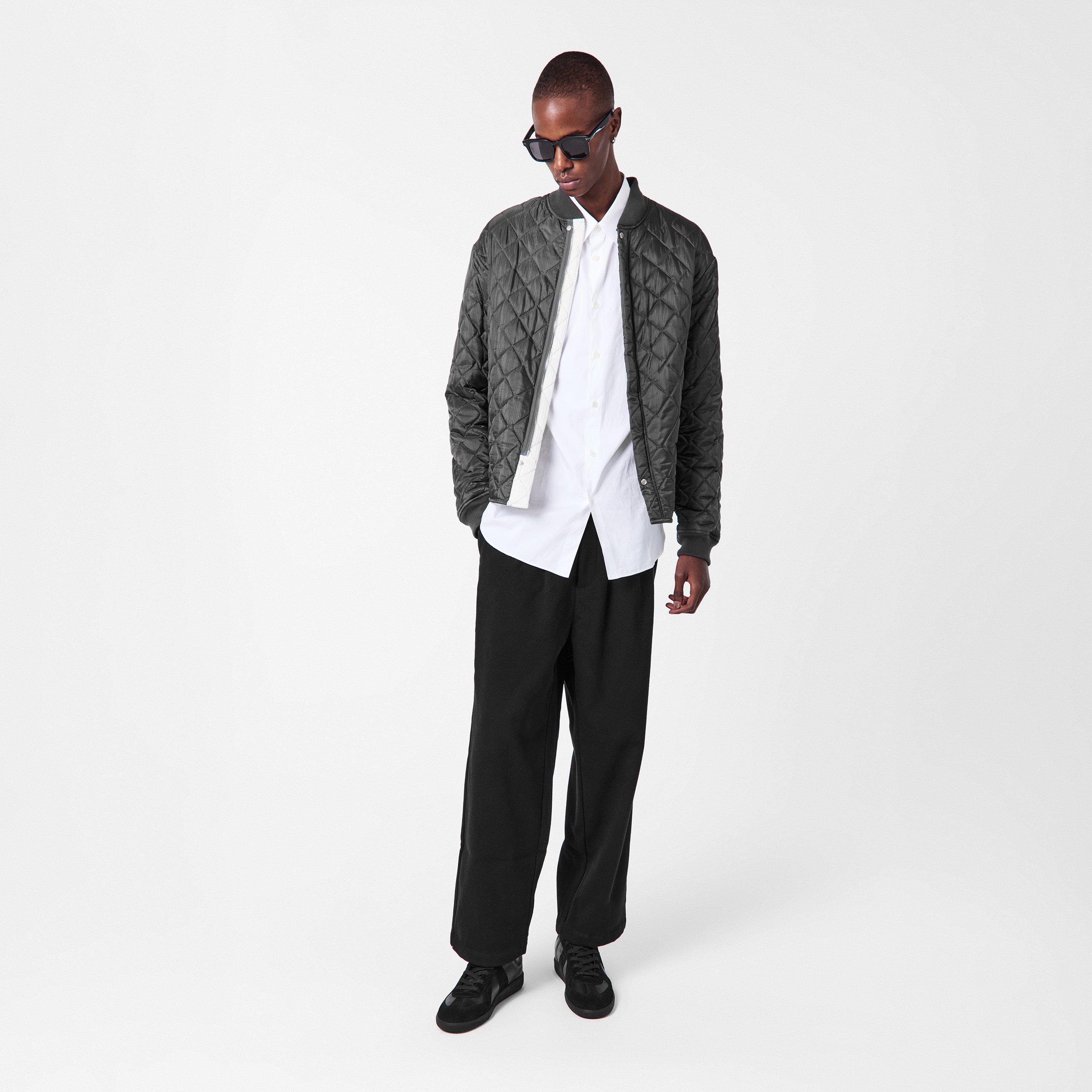 Anthracite - Maison Margiela - Men's Reversible Ribbed Collar and Cuffs Bomber Jacket - 6