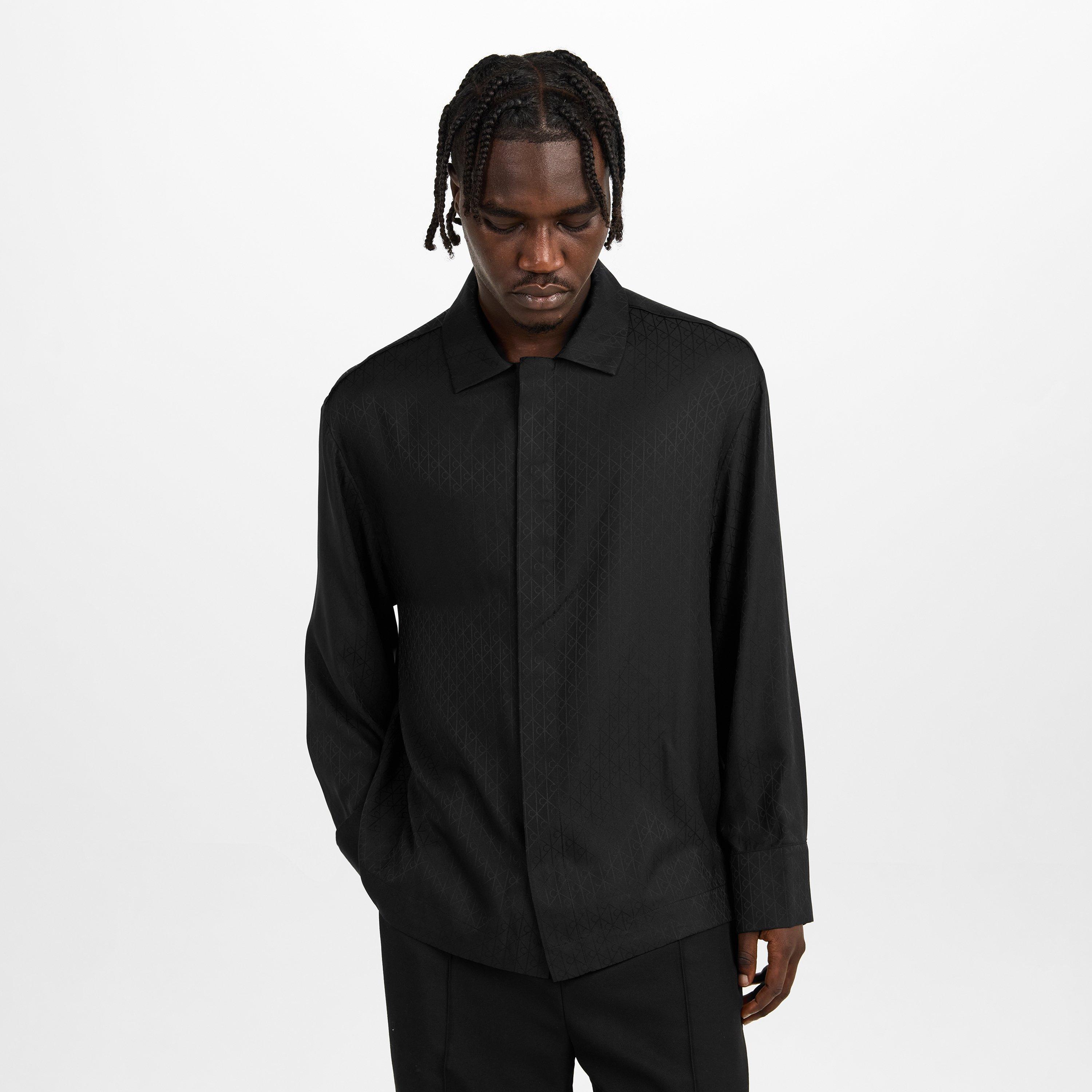 Monogramme - Calvin Klein - Men's SlpSatin Long Sleeve Pyjama Top - 3