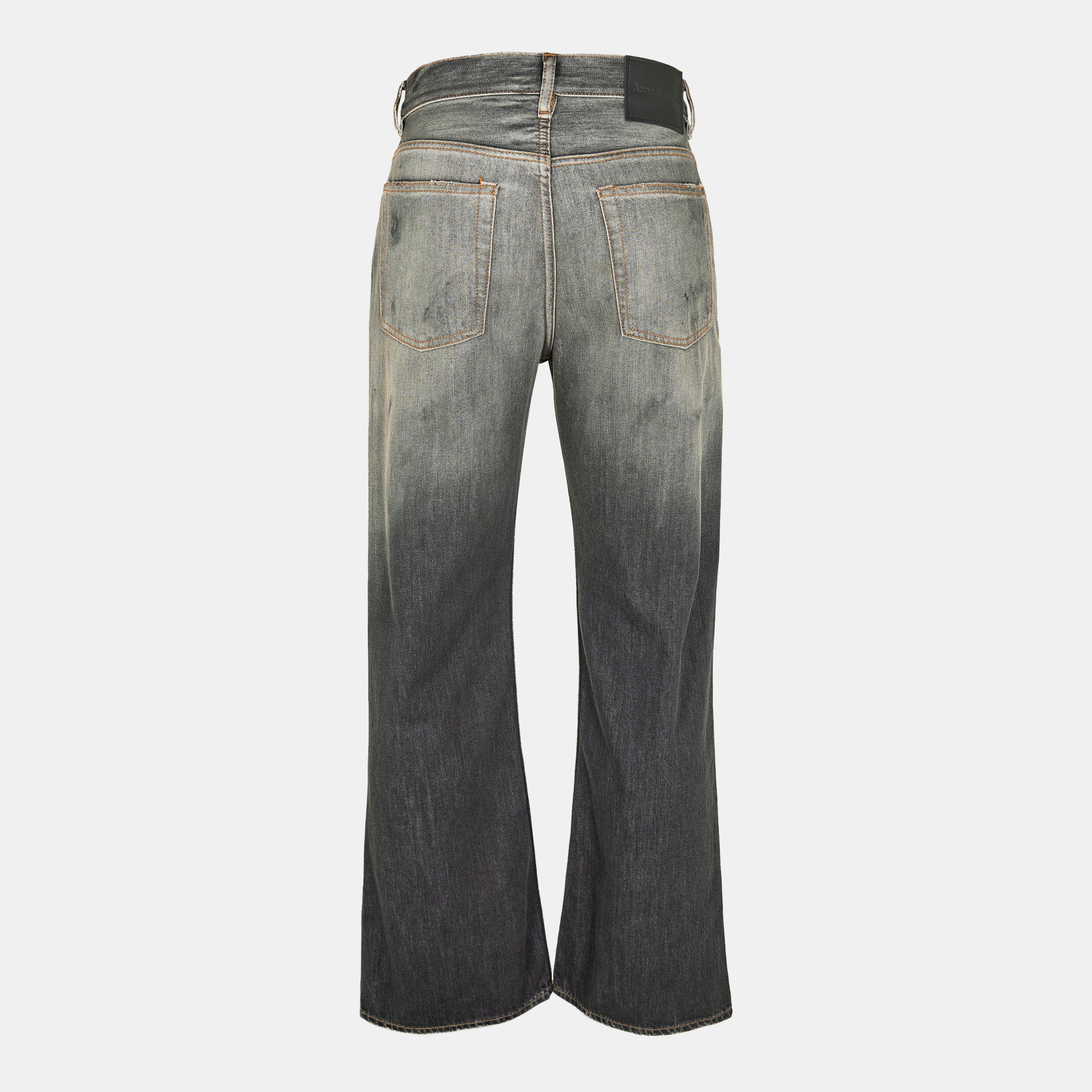 Black - Acne Studios - Men's Trafalgar Relaxed Fit Wide Leg Jeans - 2