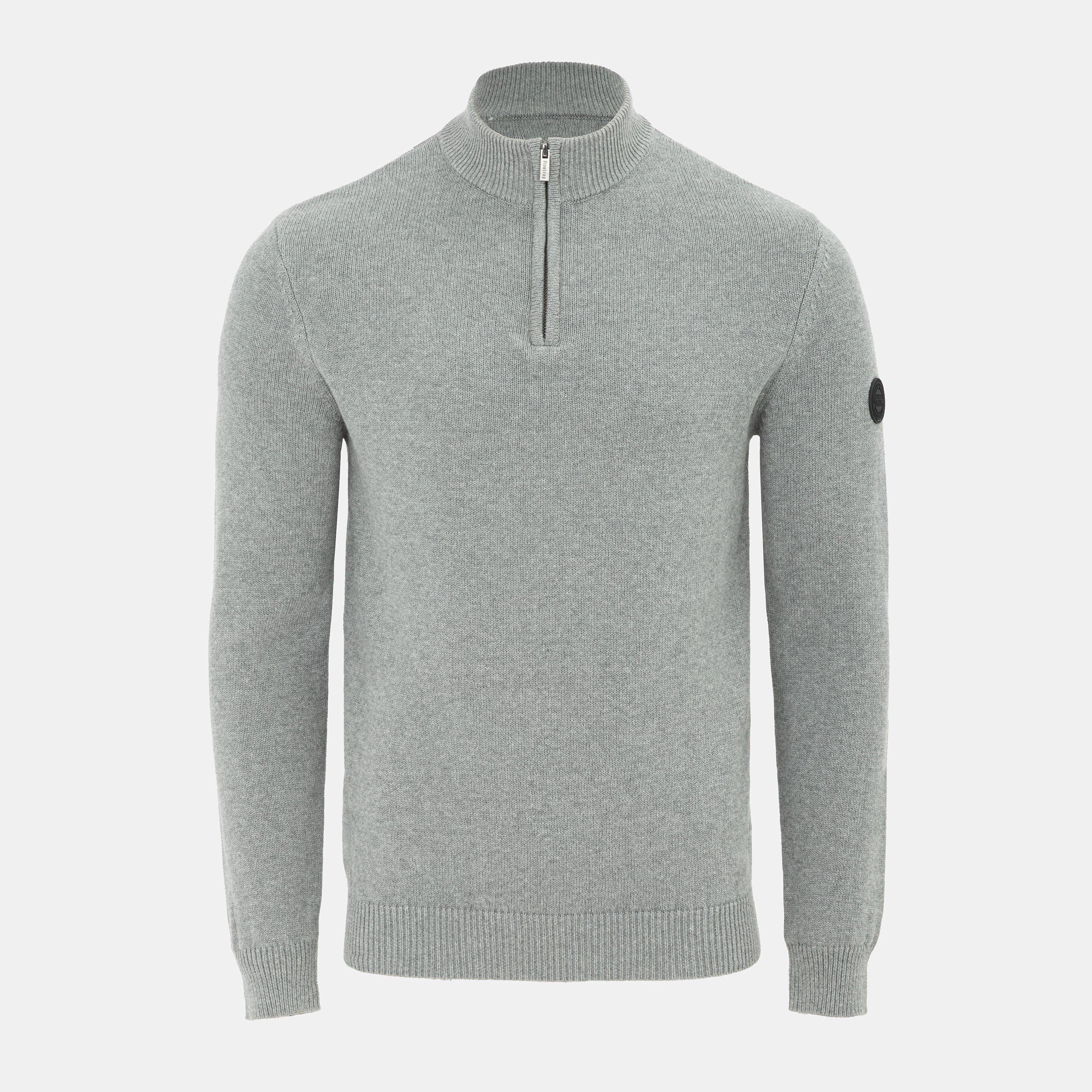Grey - Firetrap - 1/4 Zip Mens Jumper - 1