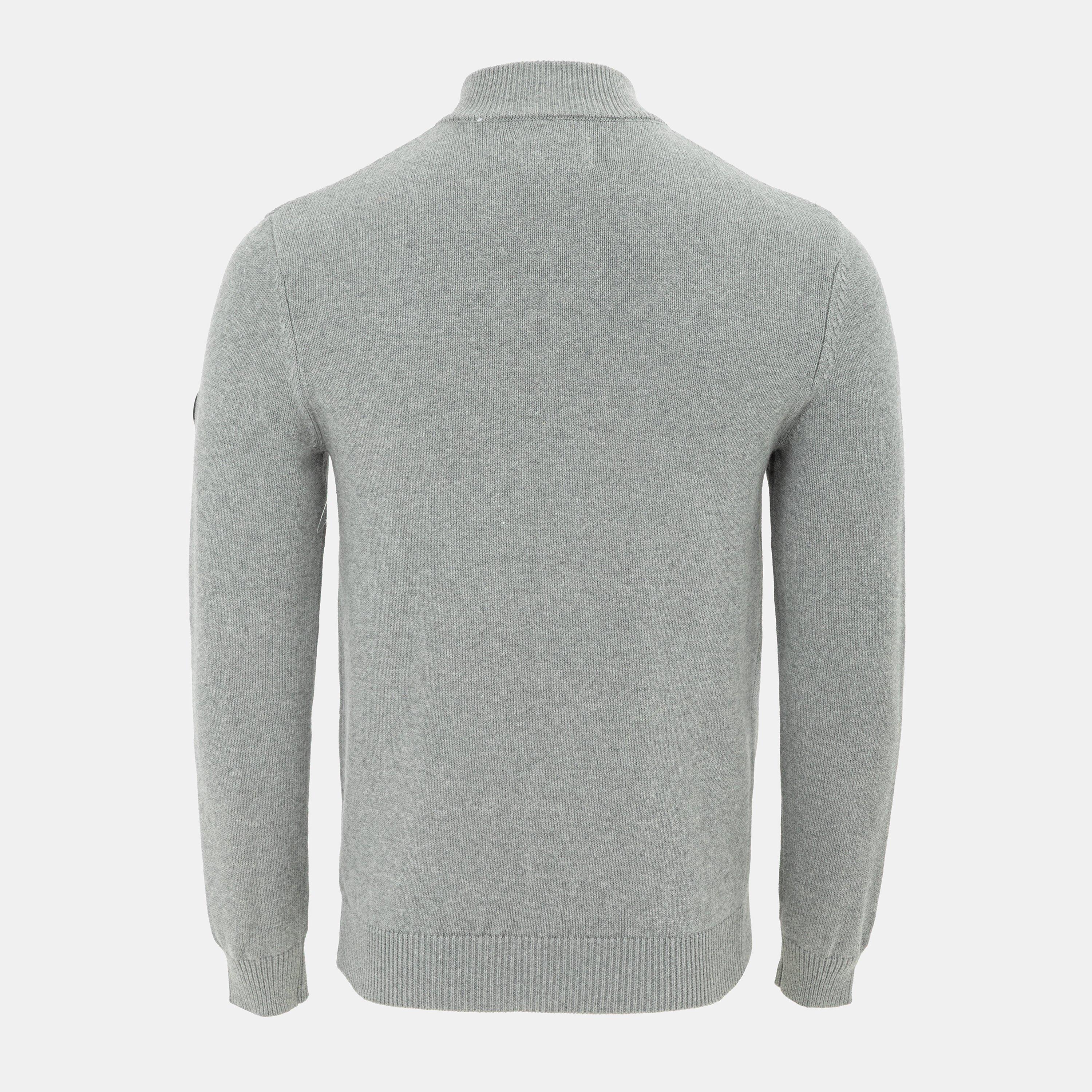 Grey - Firetrap - quarter Zip Mens Jumper - 2