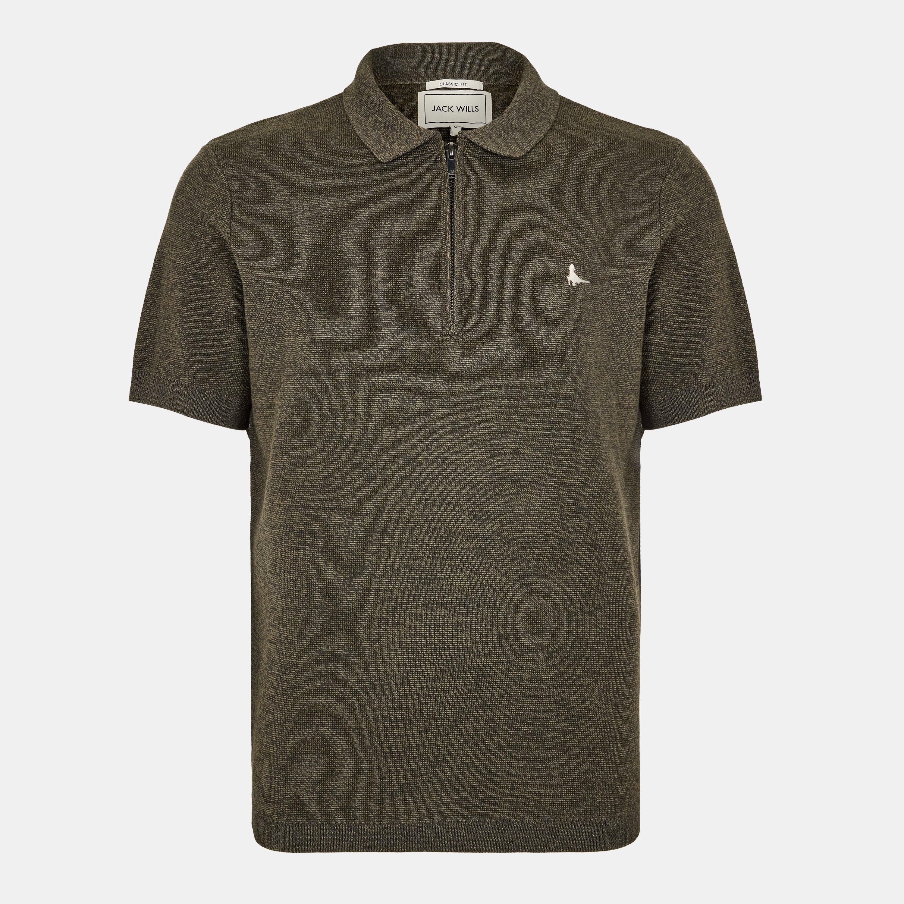 Jack Wills Short Sleeve Zip Knit Polo | Jack Wills UK
