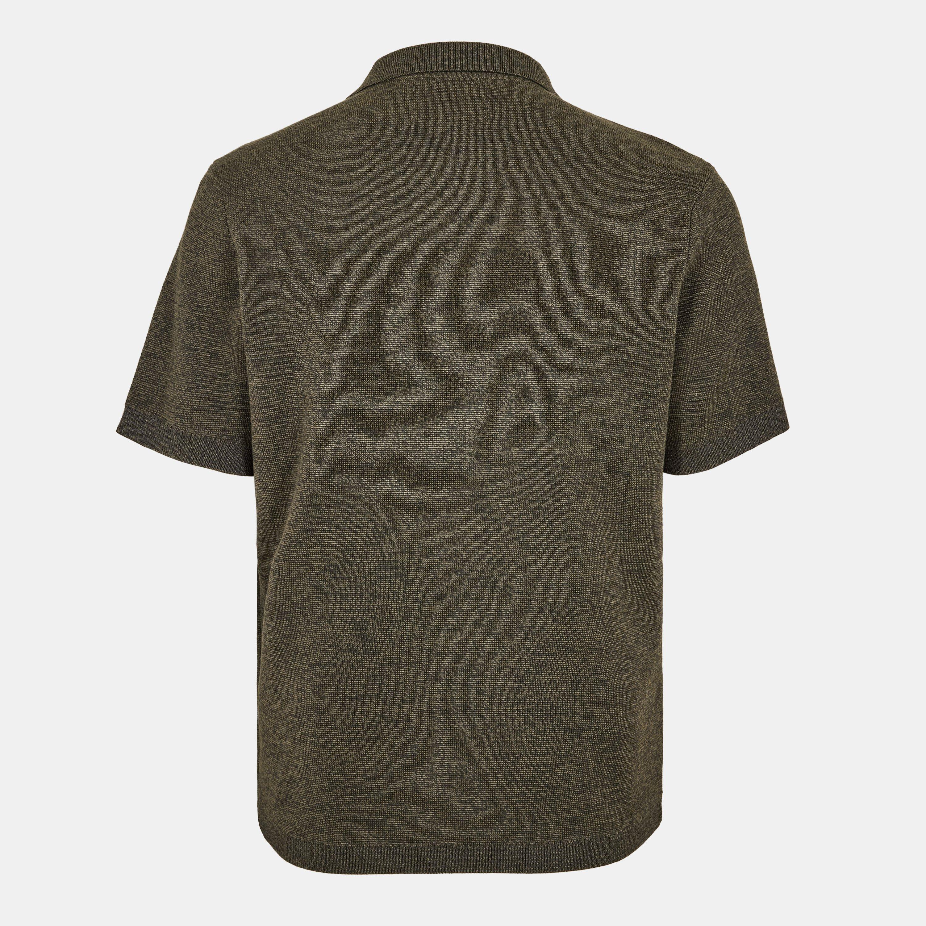 Iron/Khaki - Jack Wills - Short Sleeve Zip Knit Polo - 2