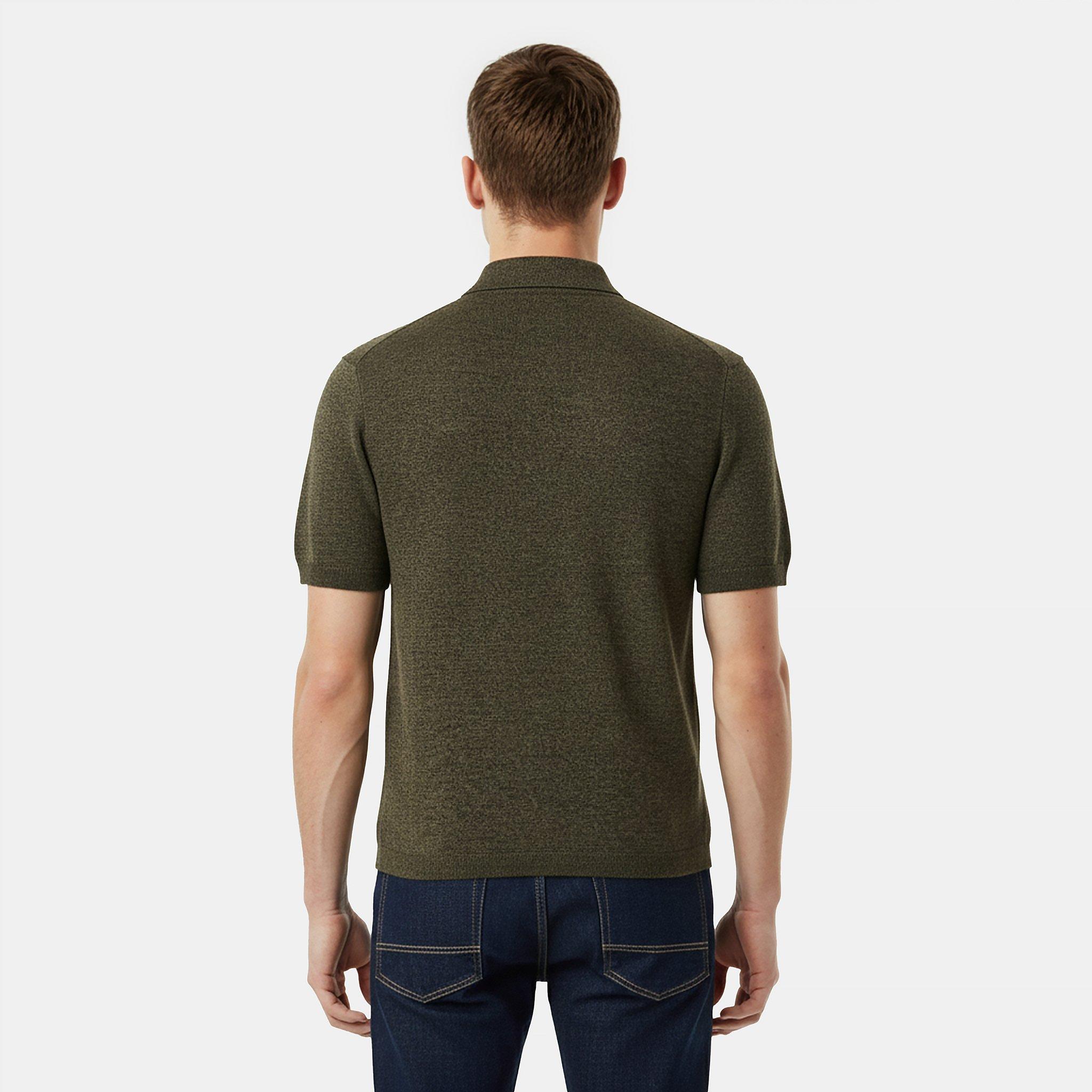 Fer/Kaki - Jack Wills - JW Short Sleeve Zip Knit Polo - 4