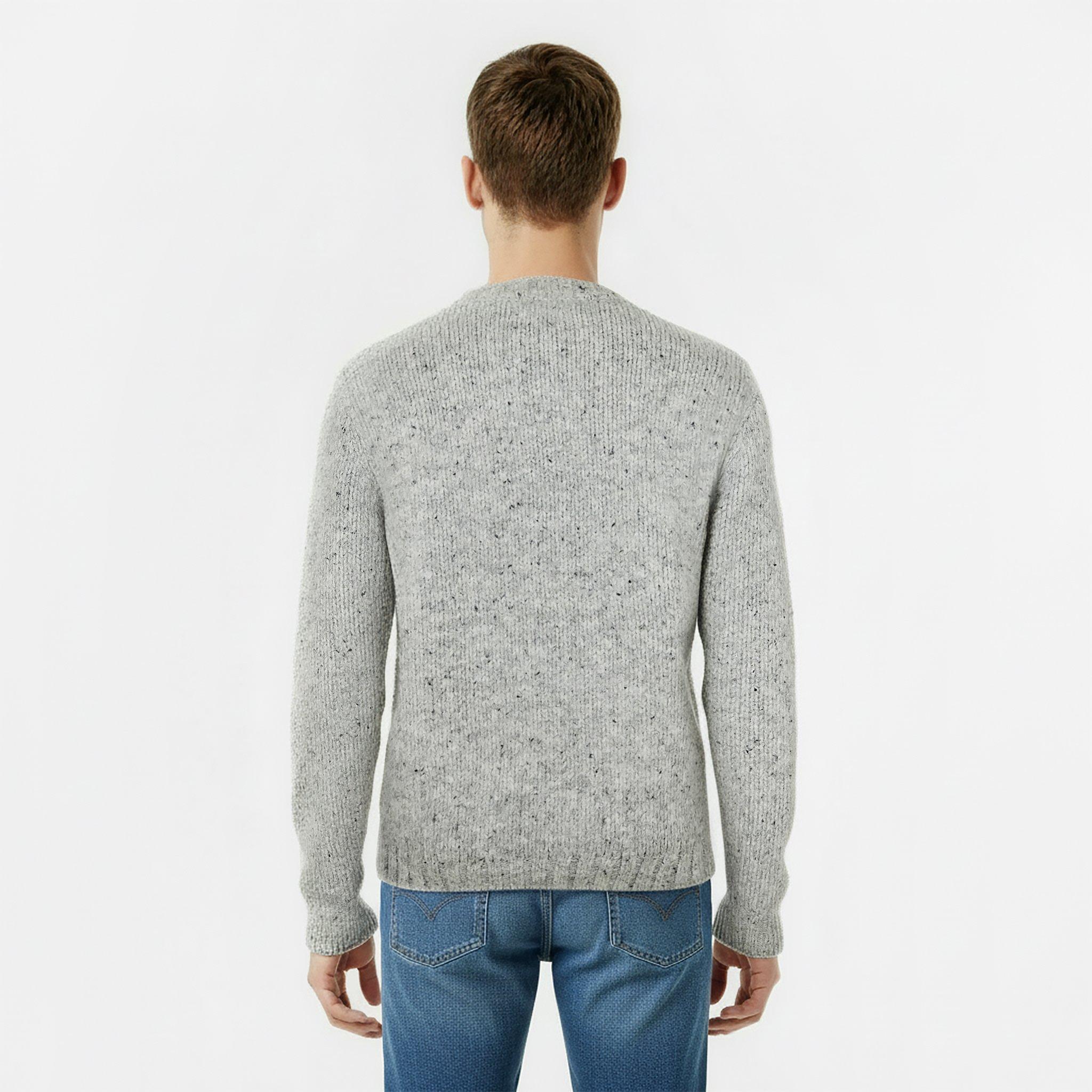 Grey Marl - Jack Wills - Jumper Drop Shoulder Long Sleeve Knitted Pullover Sweater Tops - 4