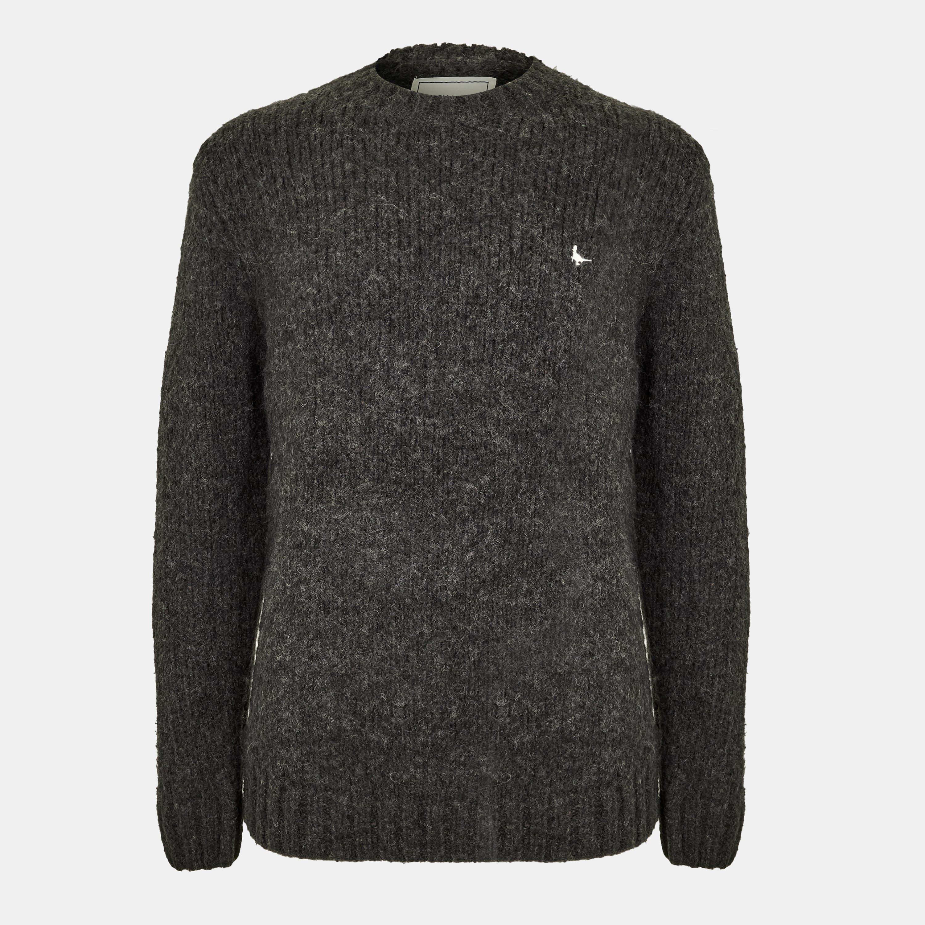 Jack Wills Men's Jumper Drop Shoulder Long Sleeve Knitted Pullover Sweater Tops - Iron - S