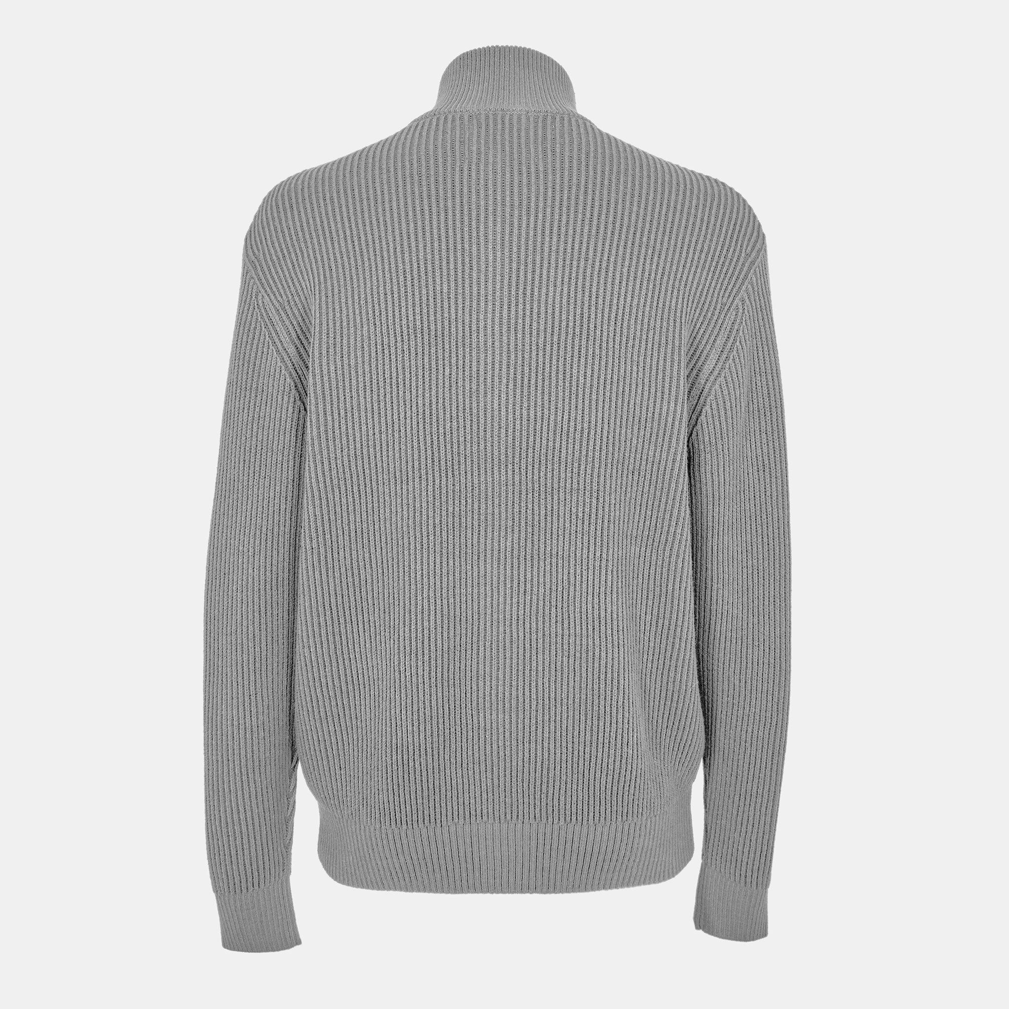 Grey Marl - Jack Wills - Rib Zip Funnel Cardigan Sweaters Men - 2