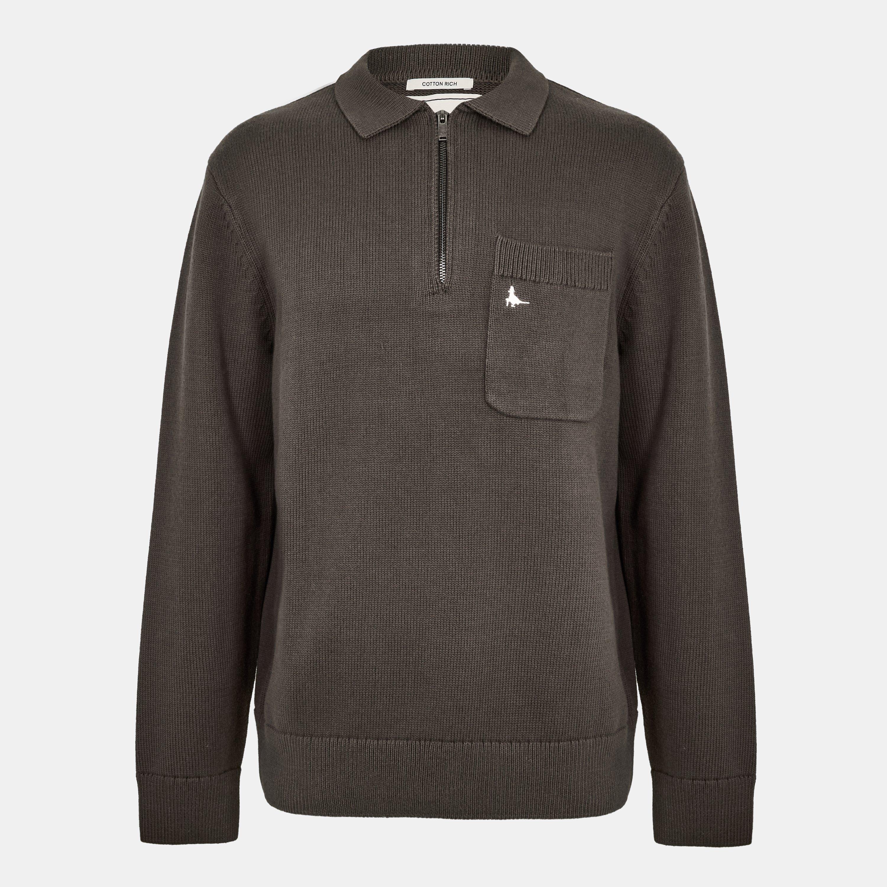 Iron - Jack Wills - Long Sleeve Zip Knit Polo - 1