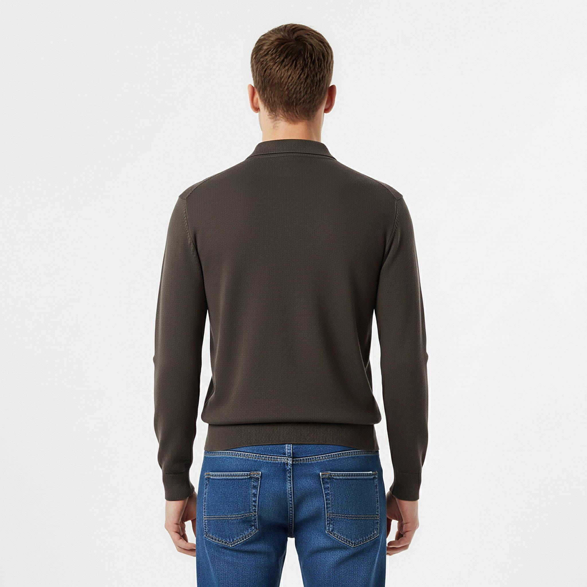 Iron - Jack Wills - Long Sleeve Zip Knit Polo - 4