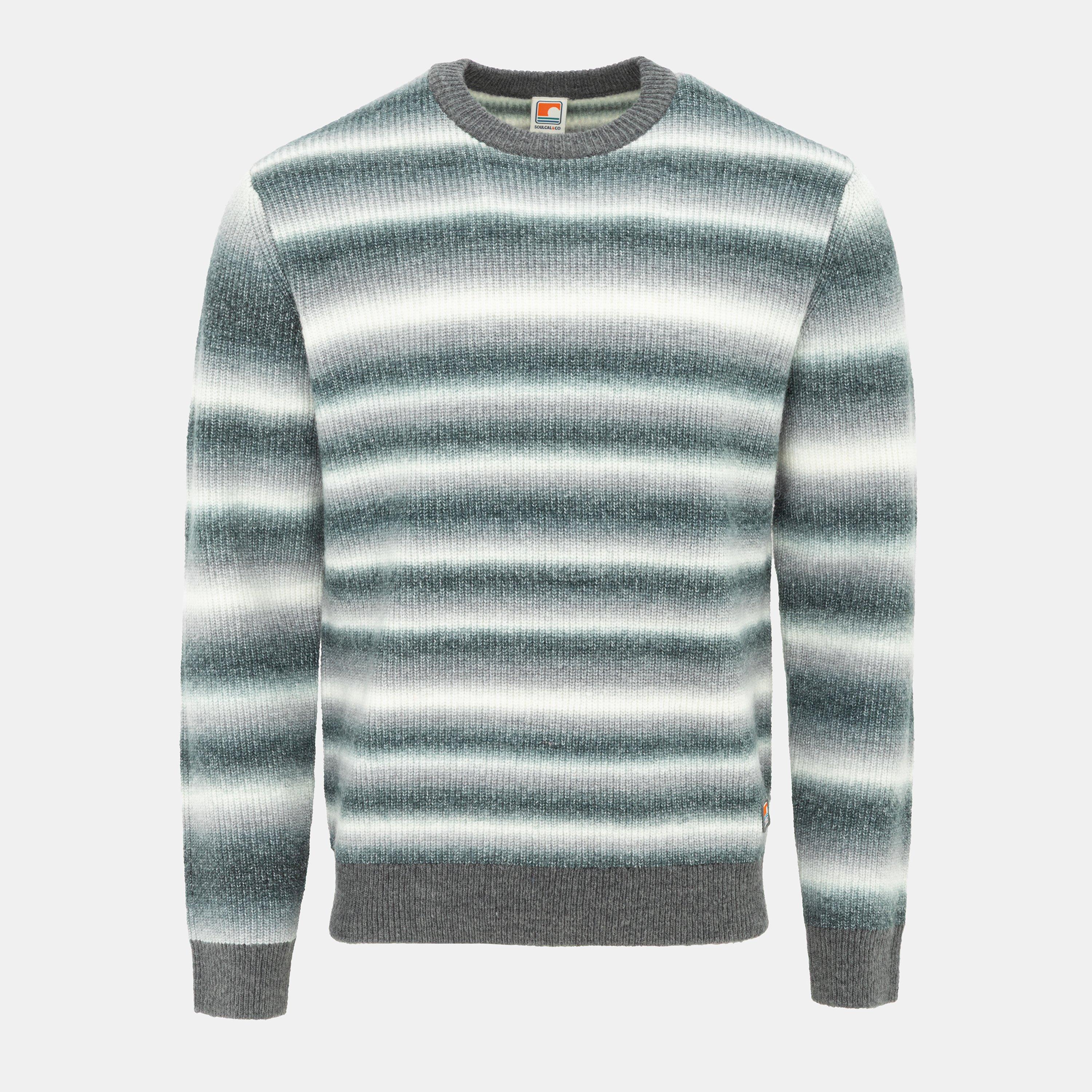 Grey/White - SoulCal - Mix Stripe Jumper Men - 1
