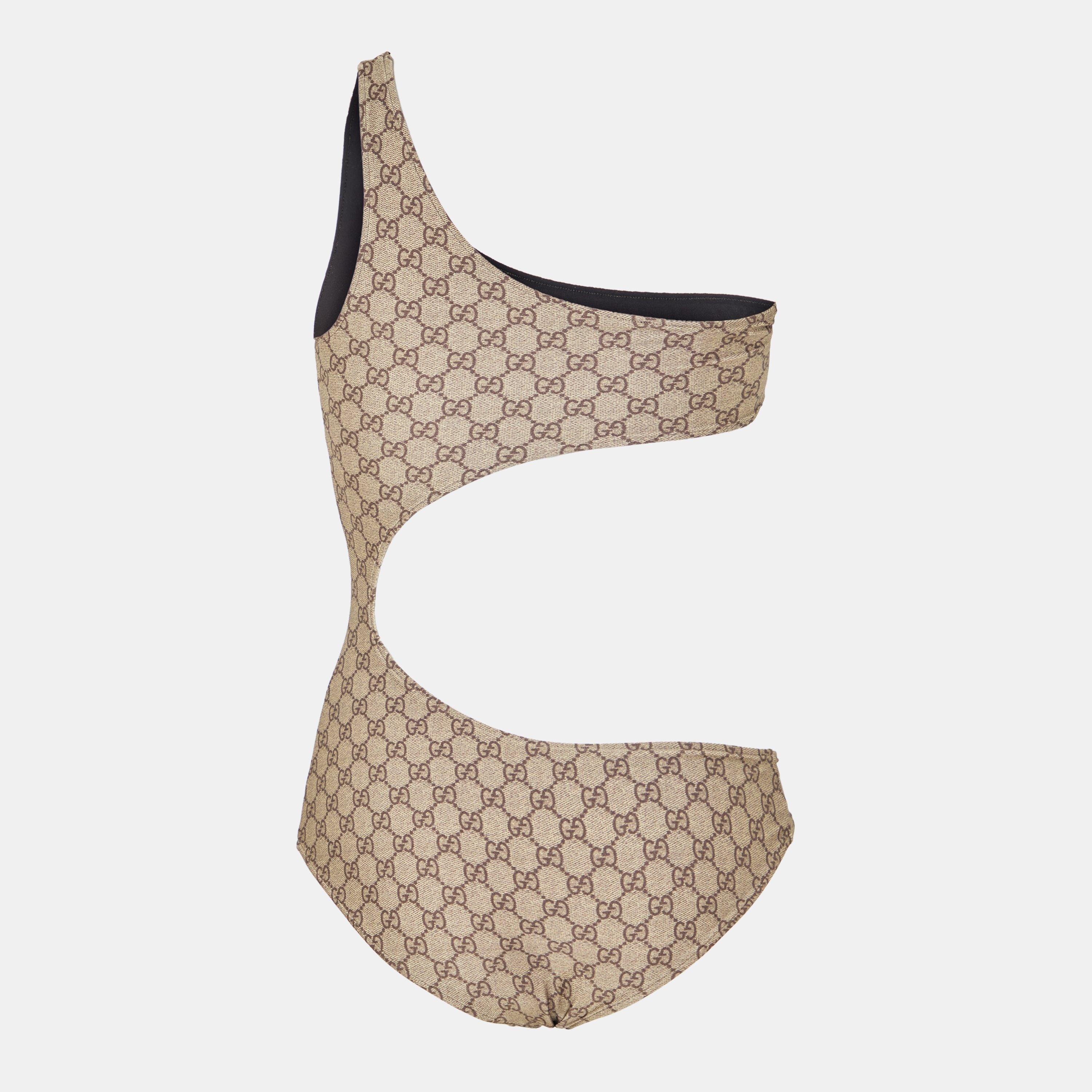 Beige 9742 - Gucci - Women's GG Jersey One-Piece Swimsuit - 2