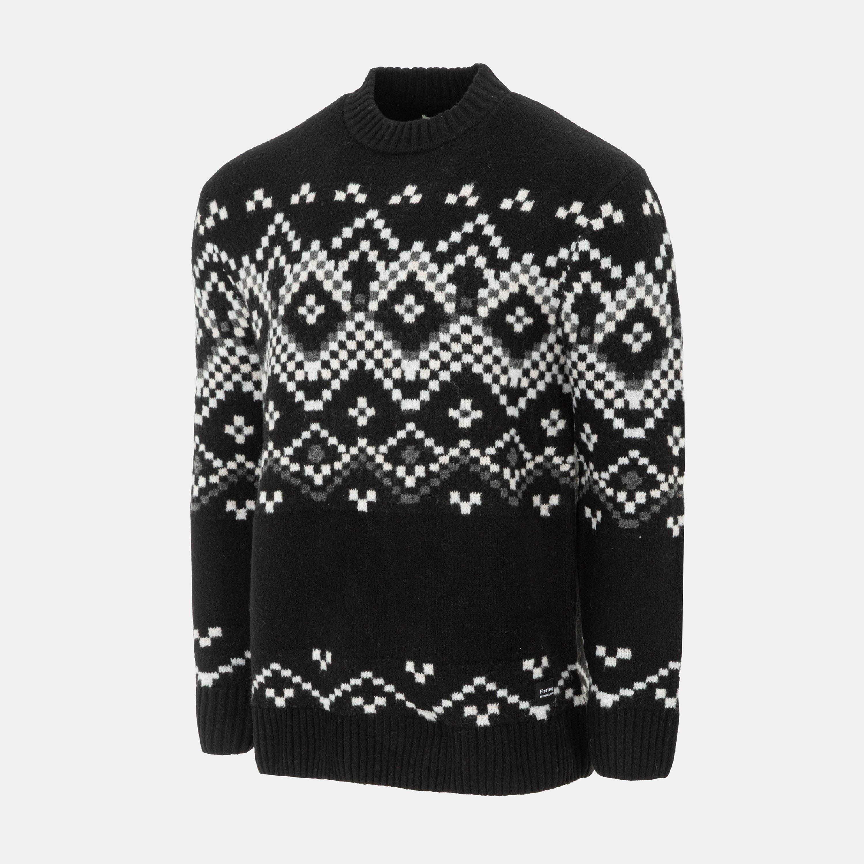 Zwart/Mono - Firetrap - Pattern Crew Jumper Men - 3