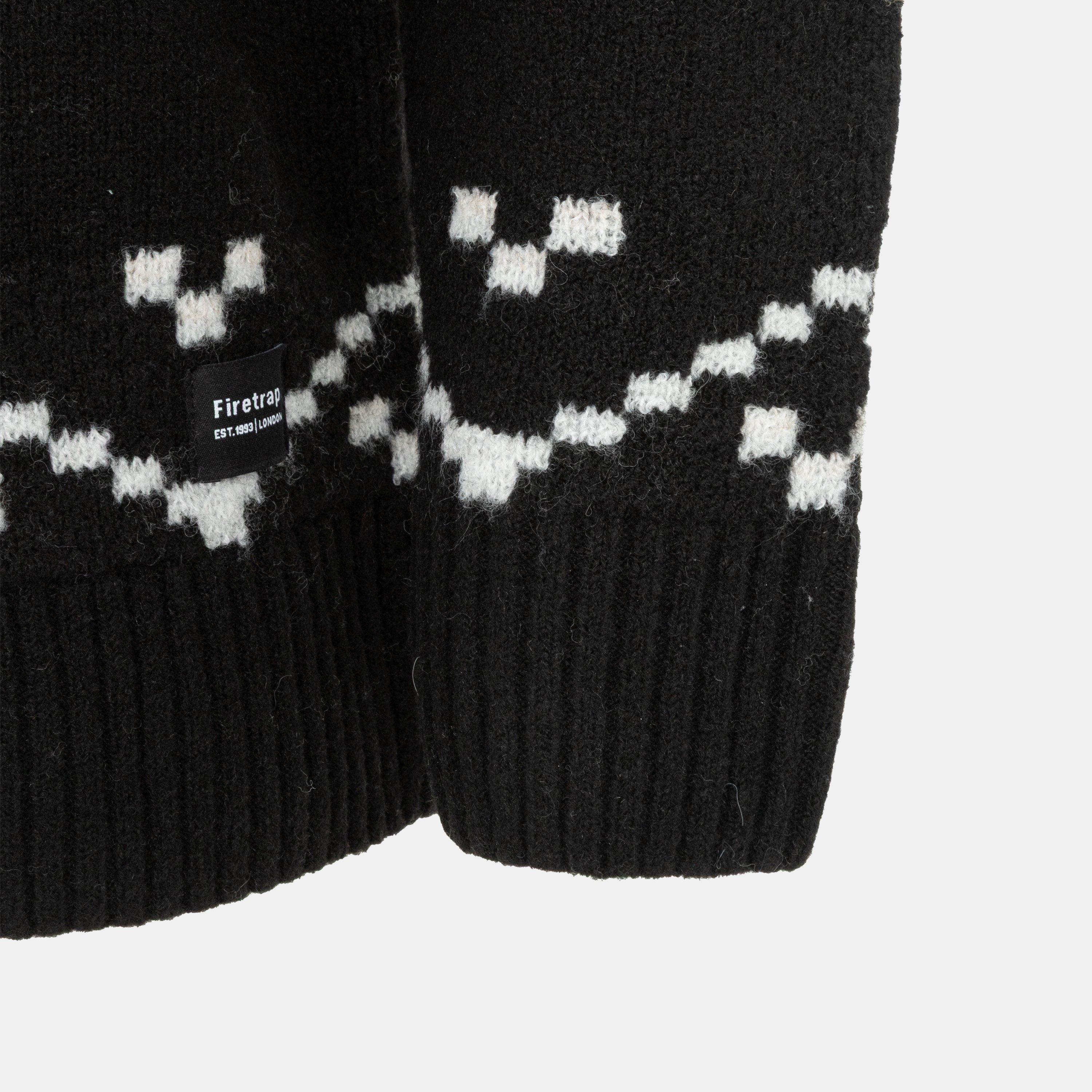 Zwart/Mono - Firetrap - Pattern Crew Jumper Men - 4