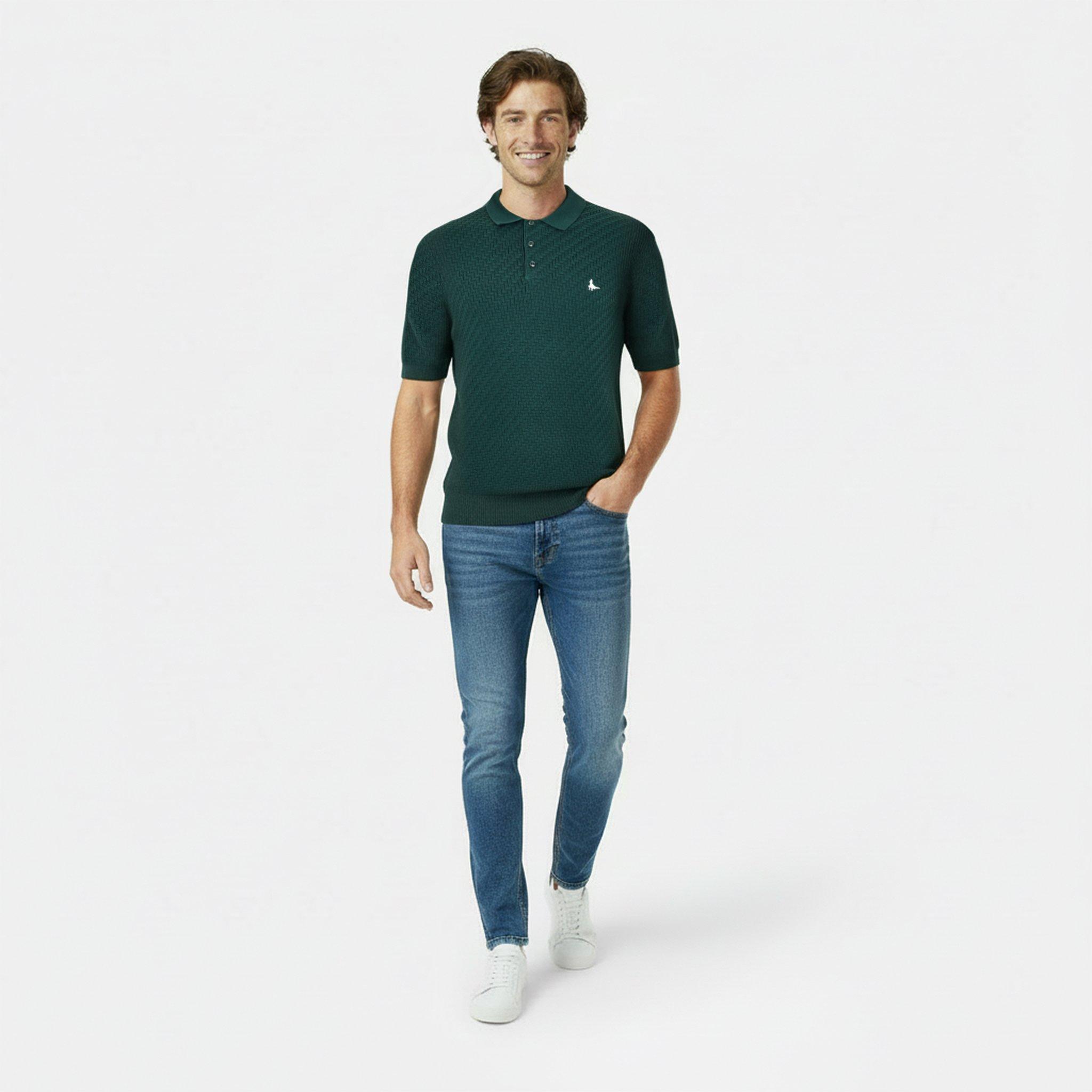 Toujours vert - Jack Wills - JW Short Sleeve Knit Polo Men - 5
