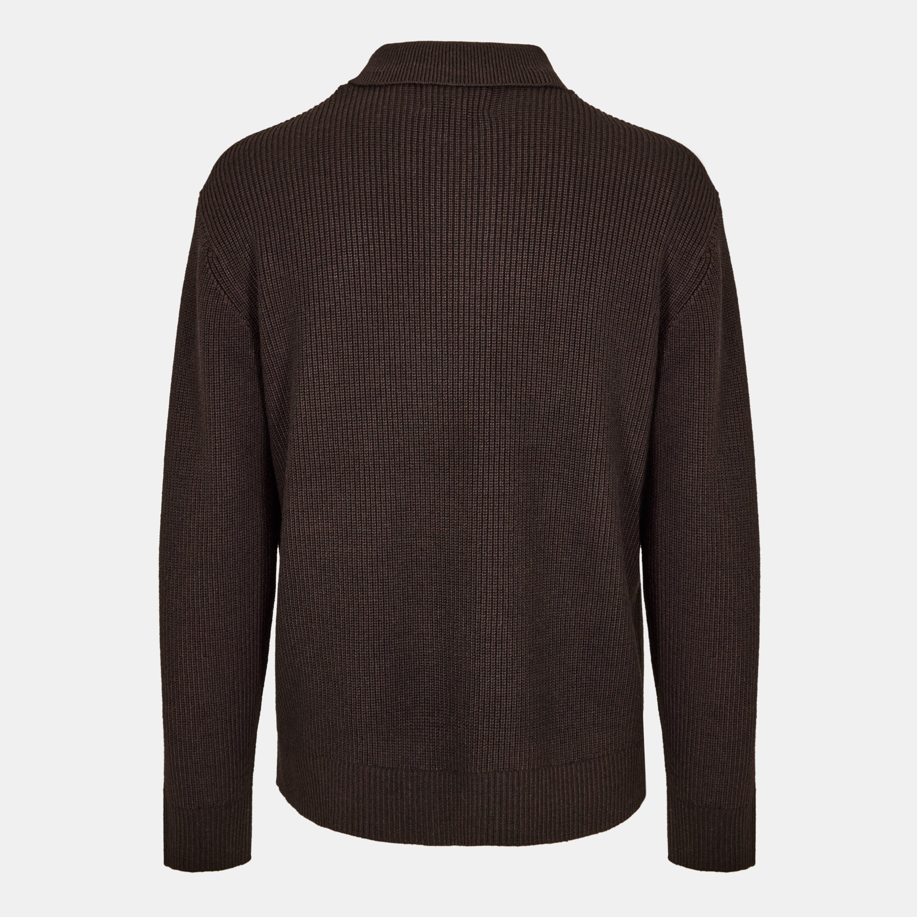 Black Coffee - Jack Wills - LS Button Knit Polo Men - 2