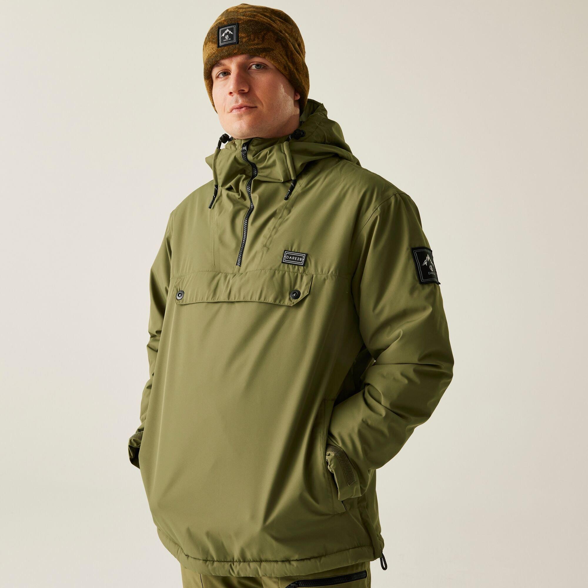 Dare 2B Men's Freeride Ii Waterproof Breathable Windproof Relaxed Fit Jacket - Olive Green - XXL