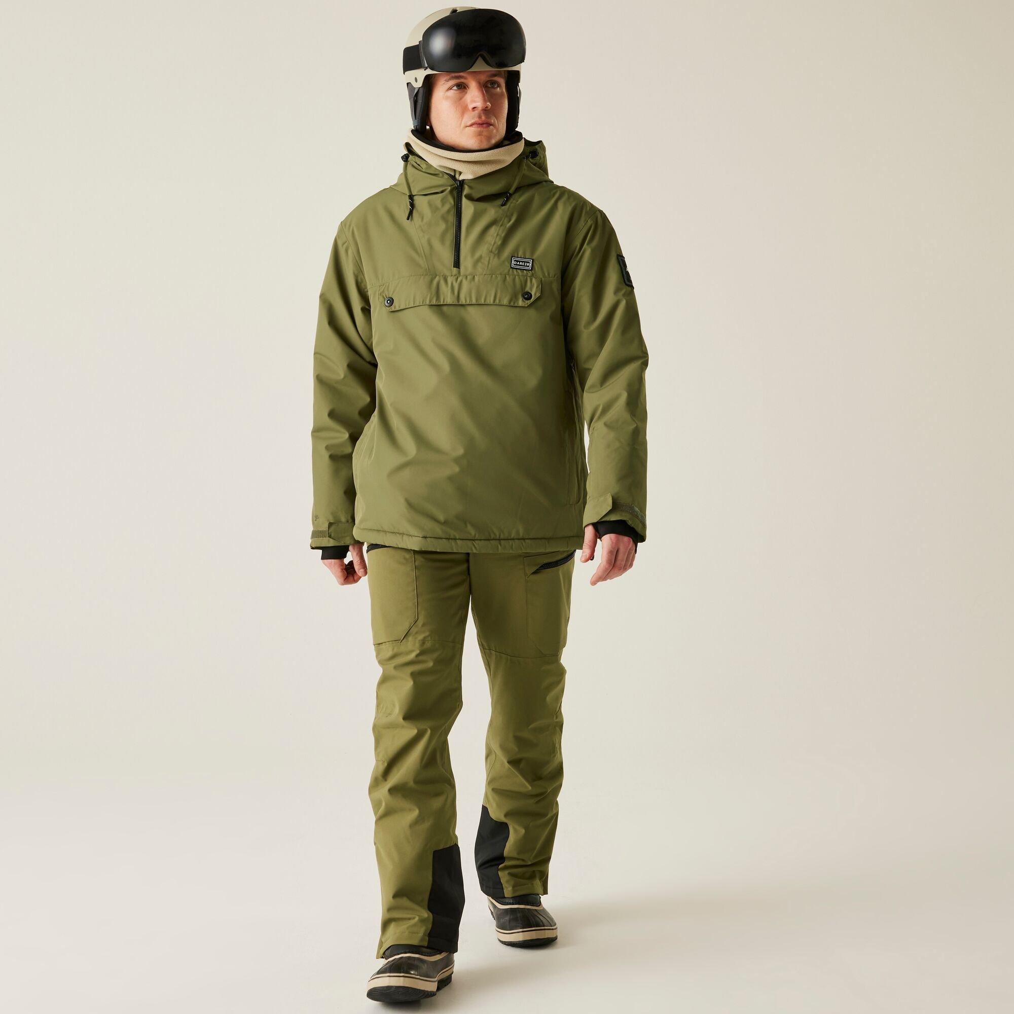 Olive Green - Dare 2b - Men's Freeride II Waterproof Breathable Windproof Relaxed Fit Jacket - 3