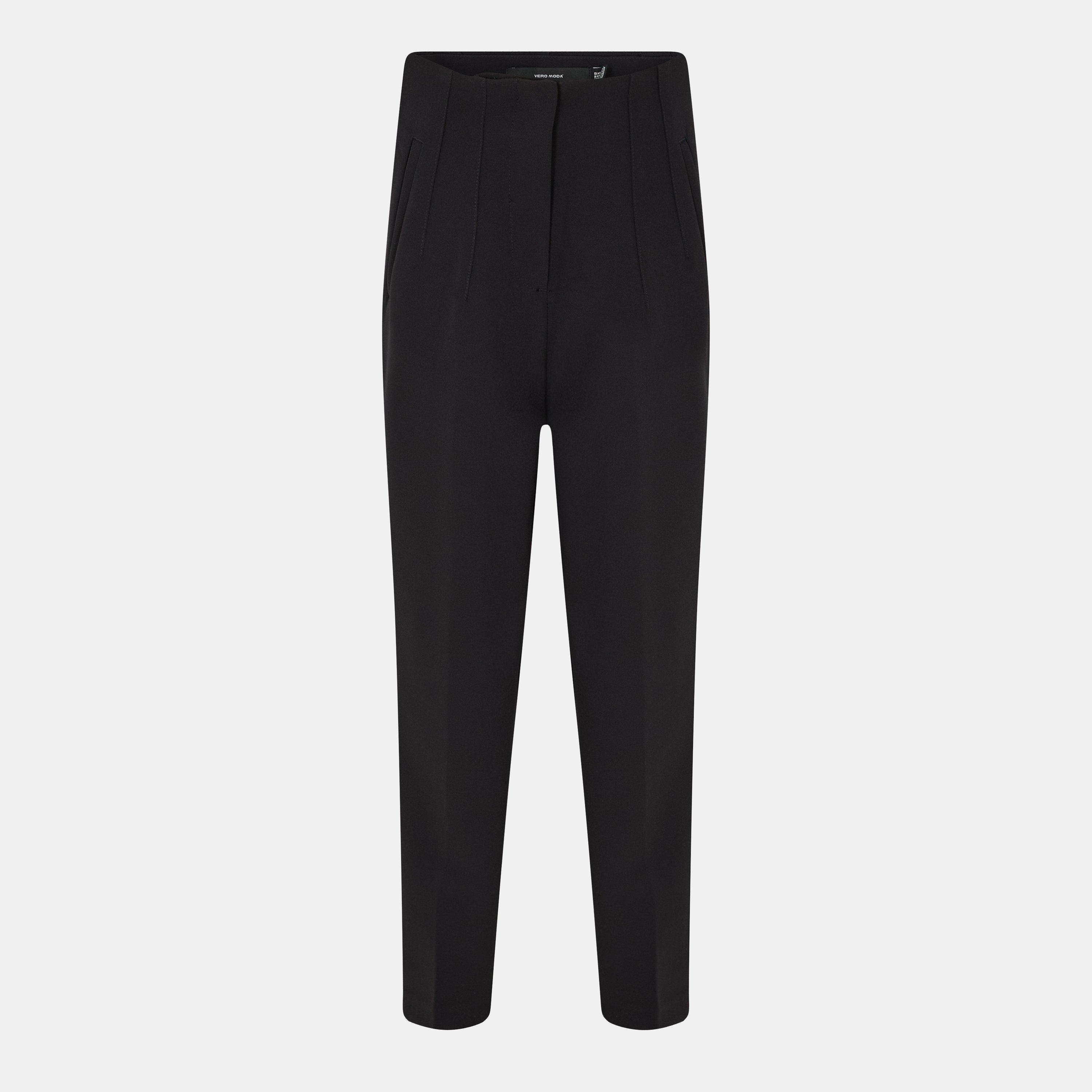 Vero Moda Women's Lina Tapered Cigarette Trouser - Black - 36 L32