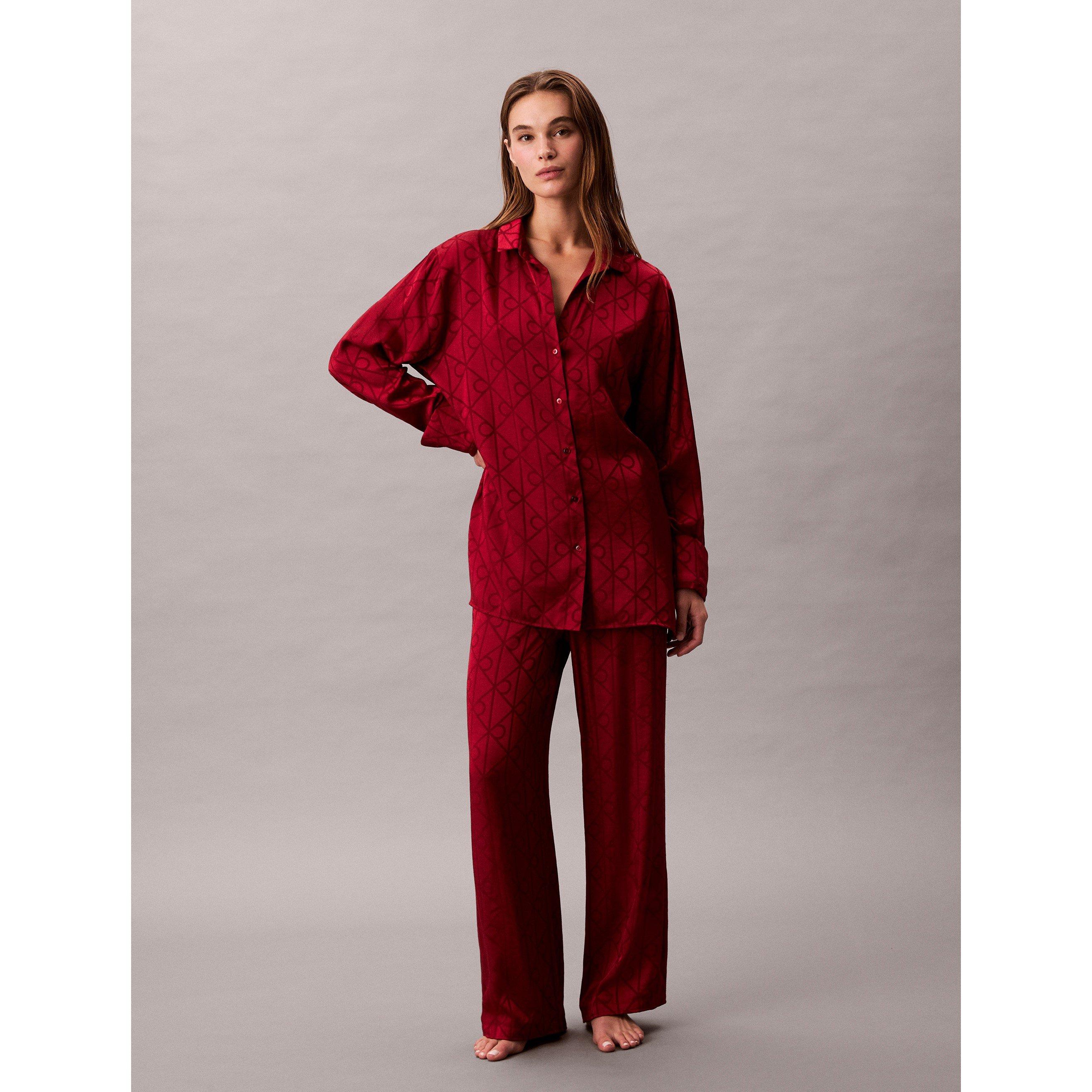 Satin Red - Calvin Klein - Calvin Satin PJ Top Ld54 - 3