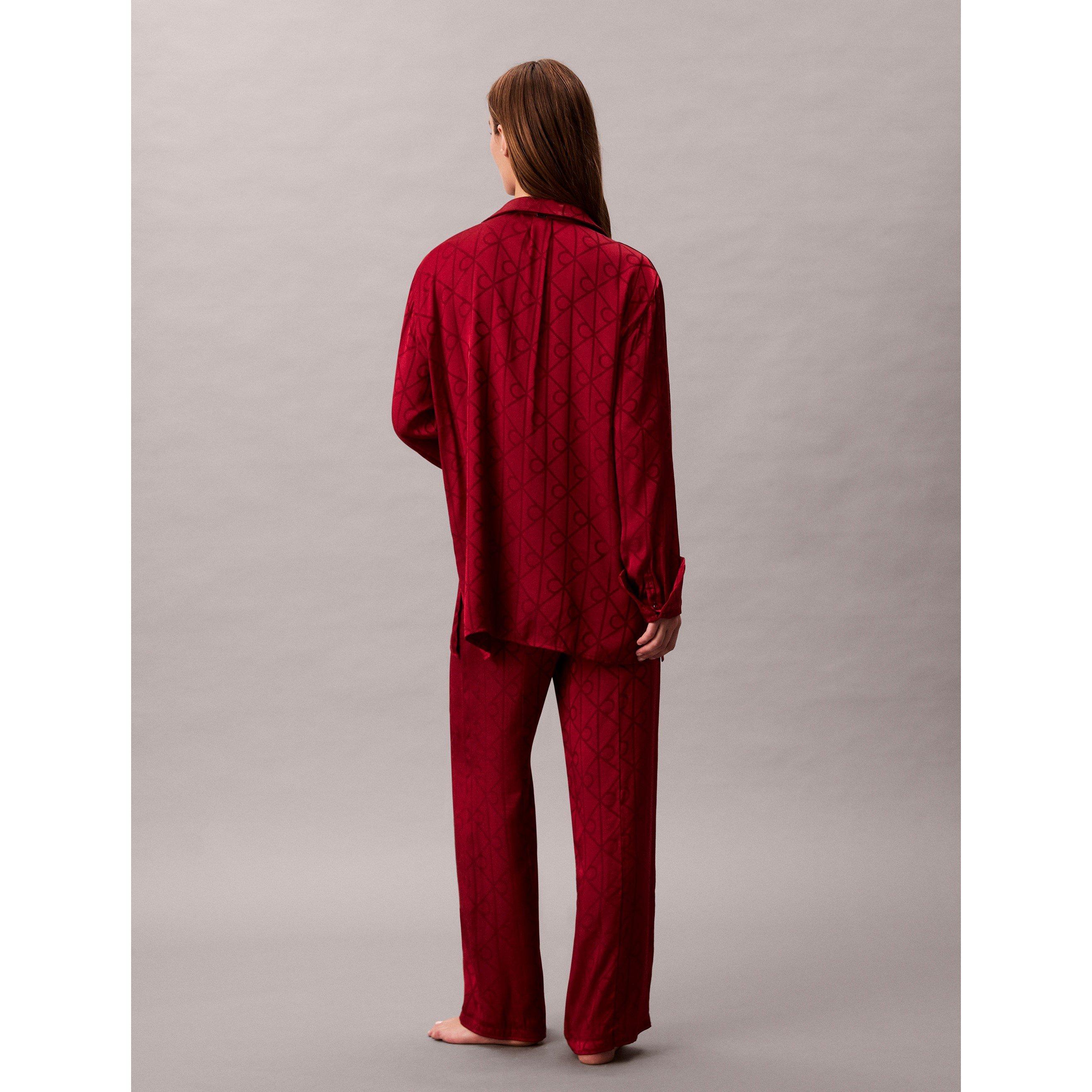 Satin Red - Calvin Klein - Calvin Satin PJ Top Ld54 - 6